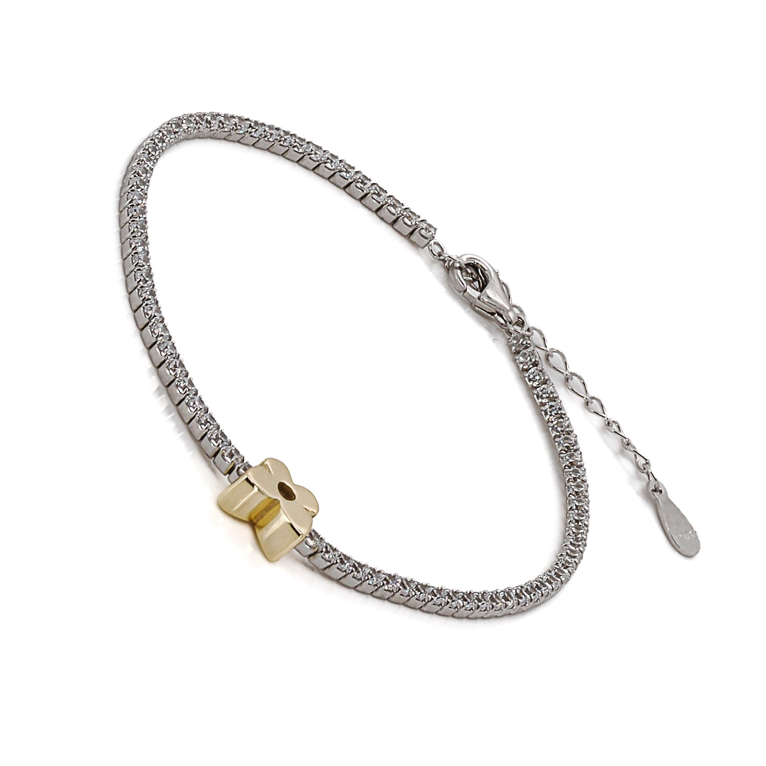 Shimmering zircon stones: Gold Butterfly Bracelet&#39;s allure.