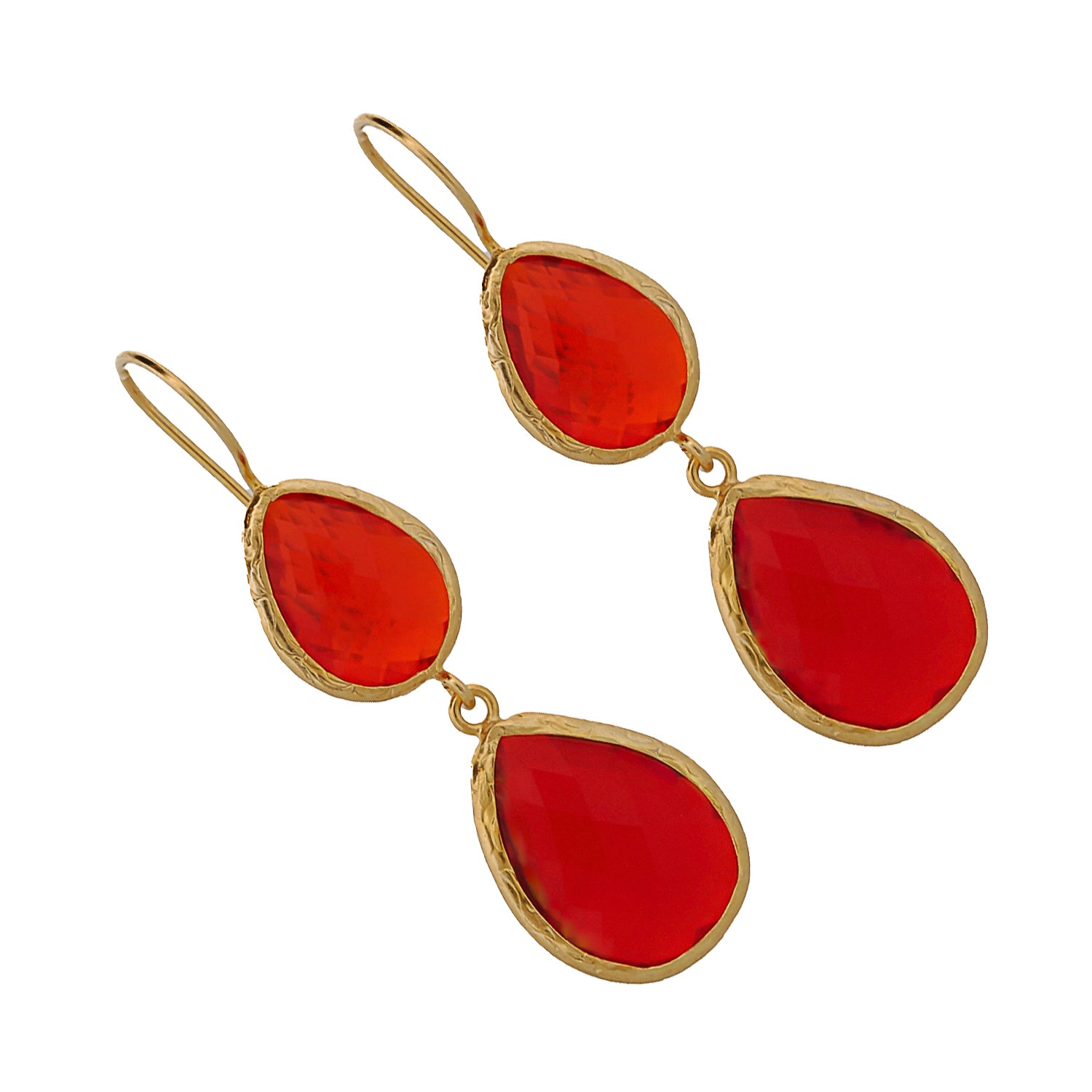 Timeless Beauty: 18K Gold-Plated Earrings with Handmade Sterling Silver Base