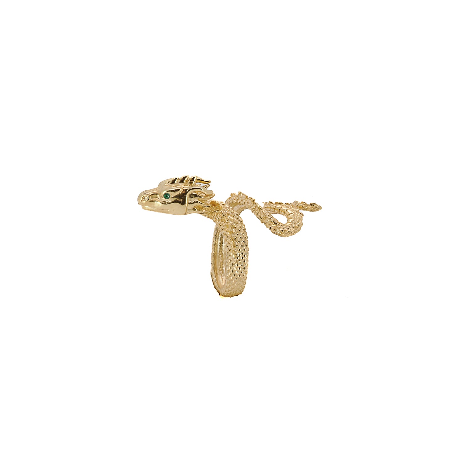 Handcrafted Gold Vermeil Snake Ring - Symbol of Rebirth