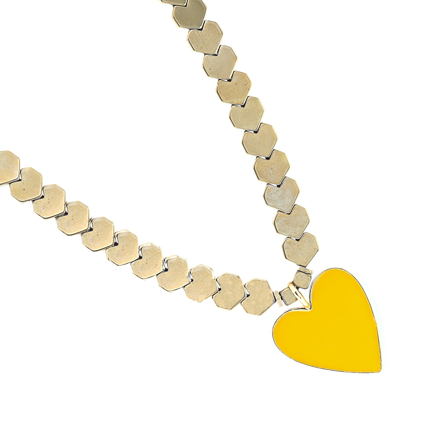 Unbreakable Bond - Heart-shaped hematite beads symbolize an unbreakable bond.