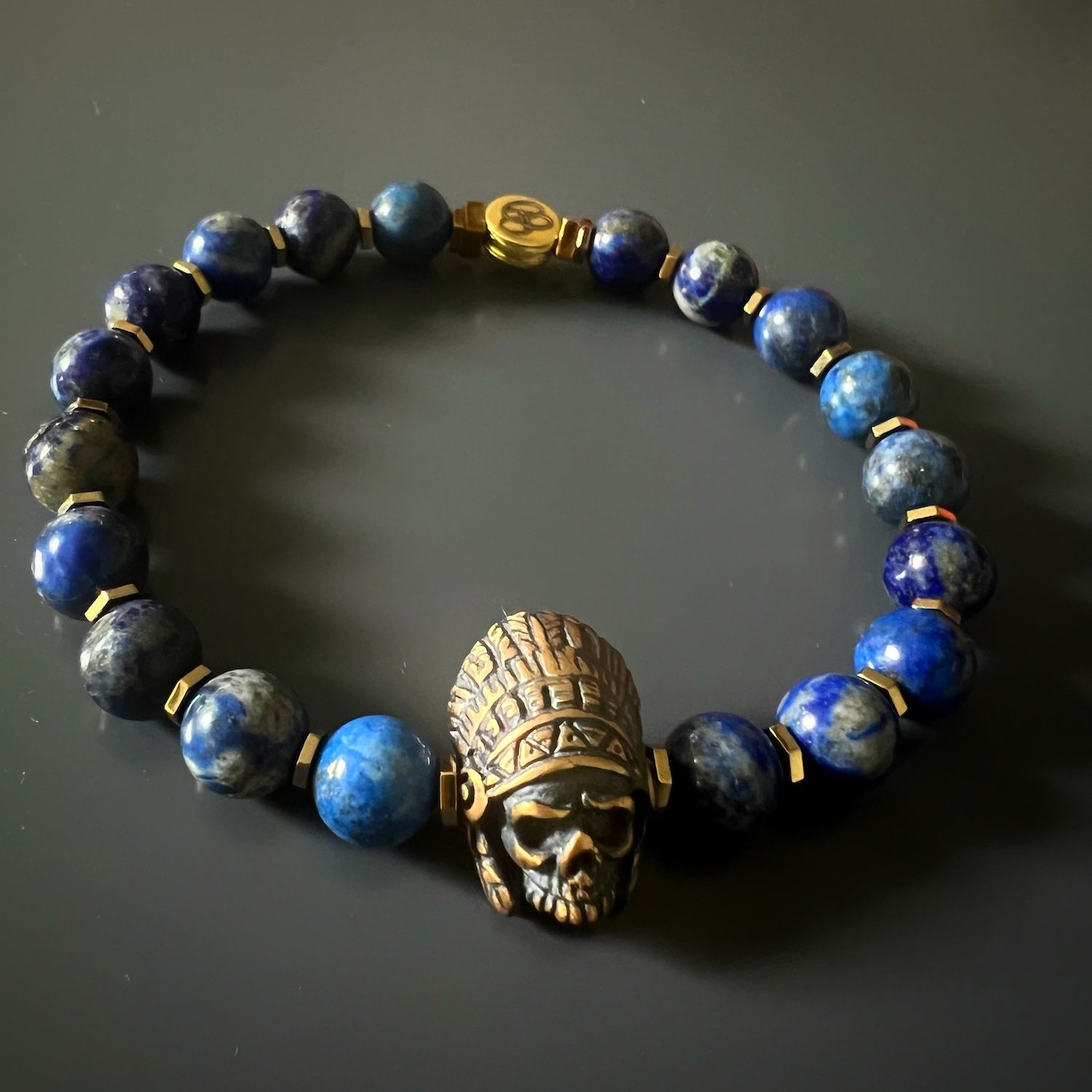 Statement Piece - Lapis Lazuli Men&#39;s Bracelet.