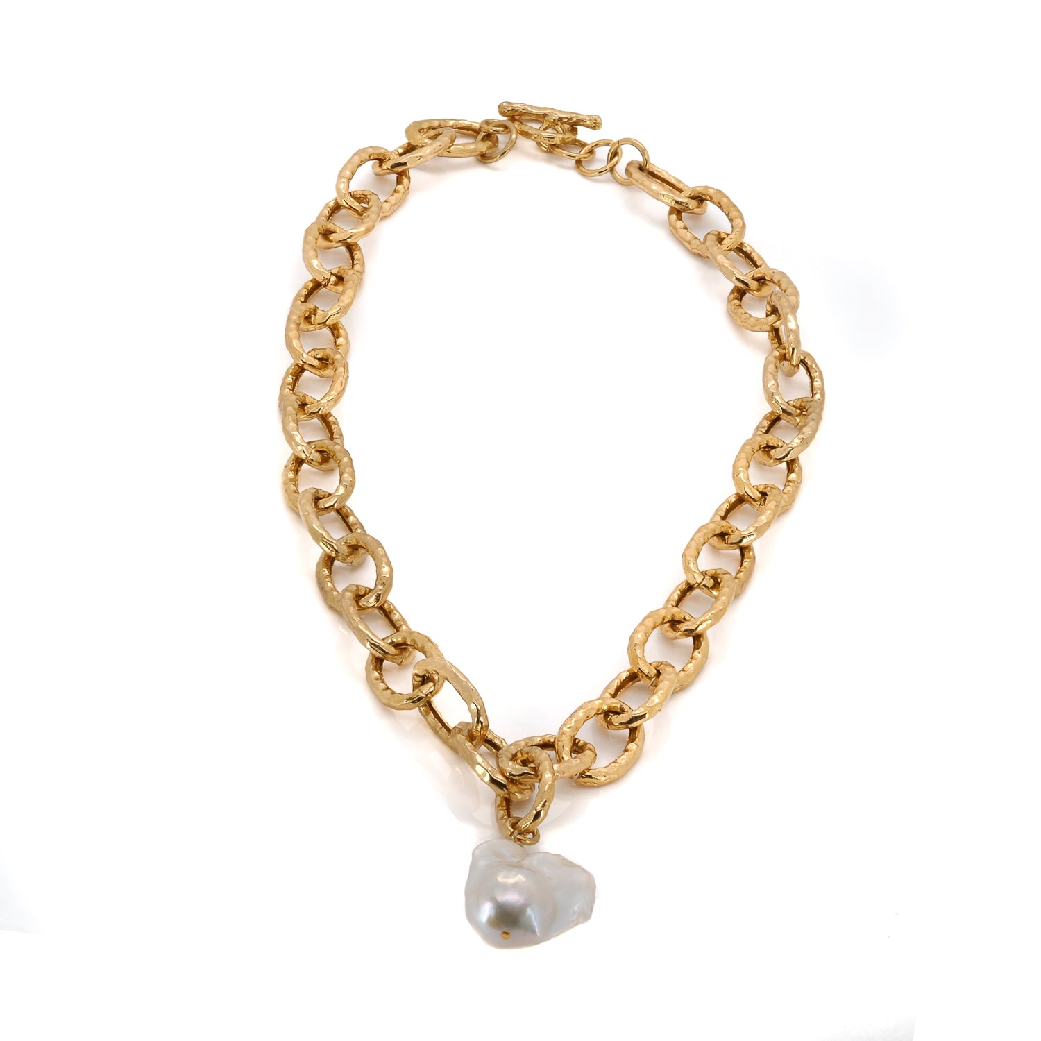 Elegant Pearl Stone Pendant Necklace