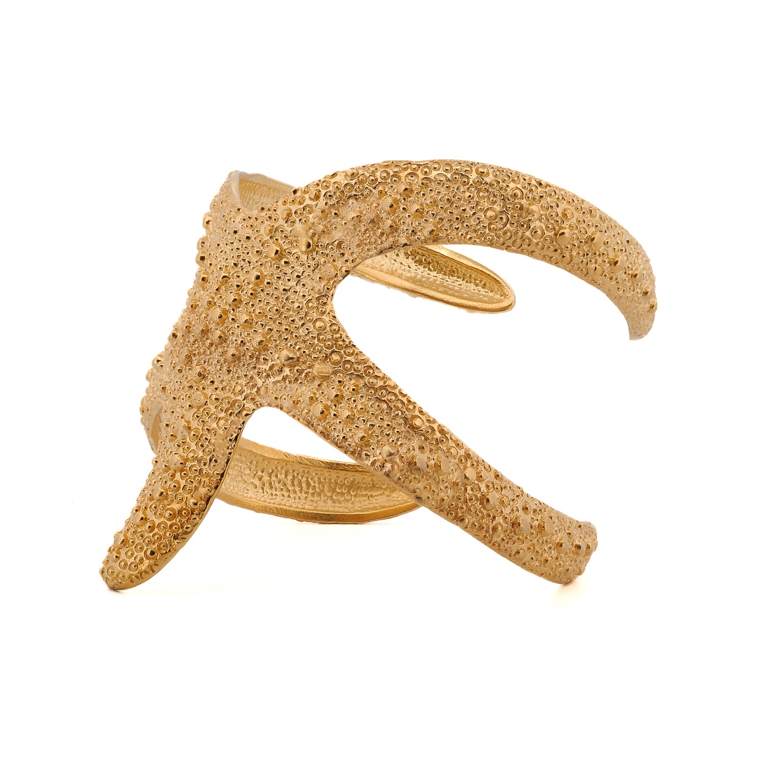 Majestic Starfish Gold Chunky Cuff Bracelet