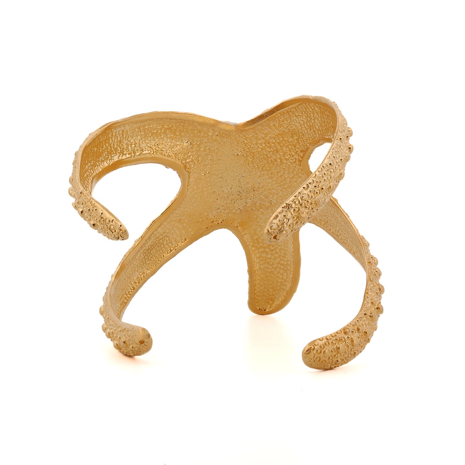 Majestic Starfish Gold Chunky Cuff Bracelet