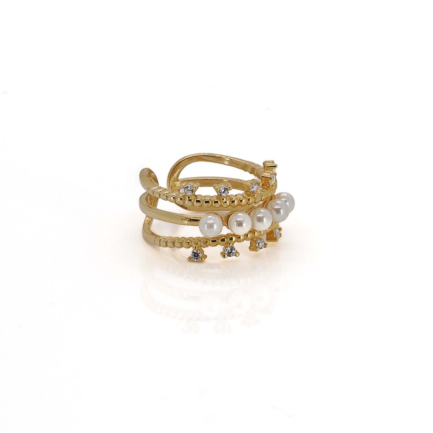 Mira Pearl Ring - Embrace Elegance and Modernity