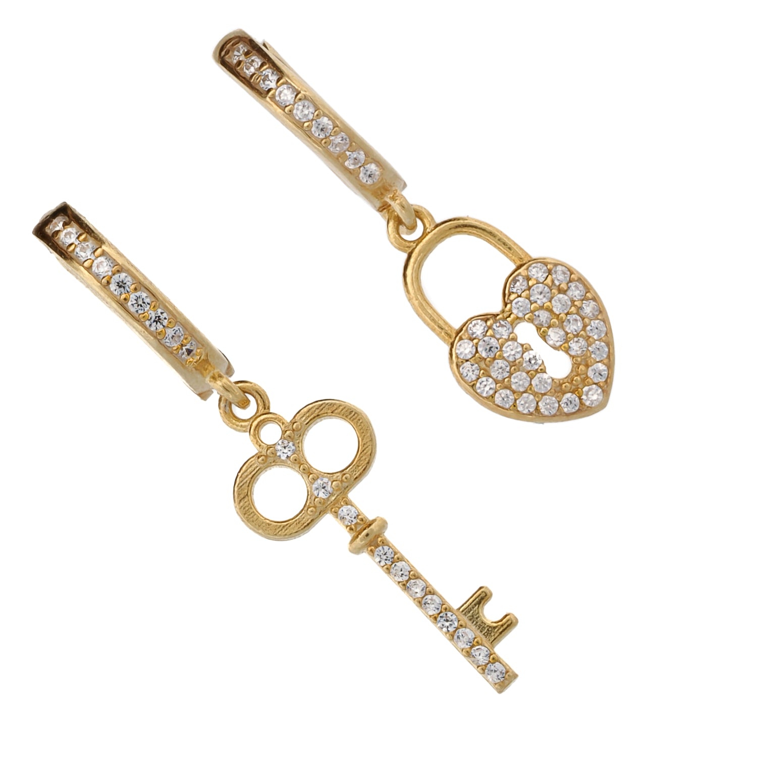 Tokens of Love: Everyday Wear Gold Plated Diamond Earrings