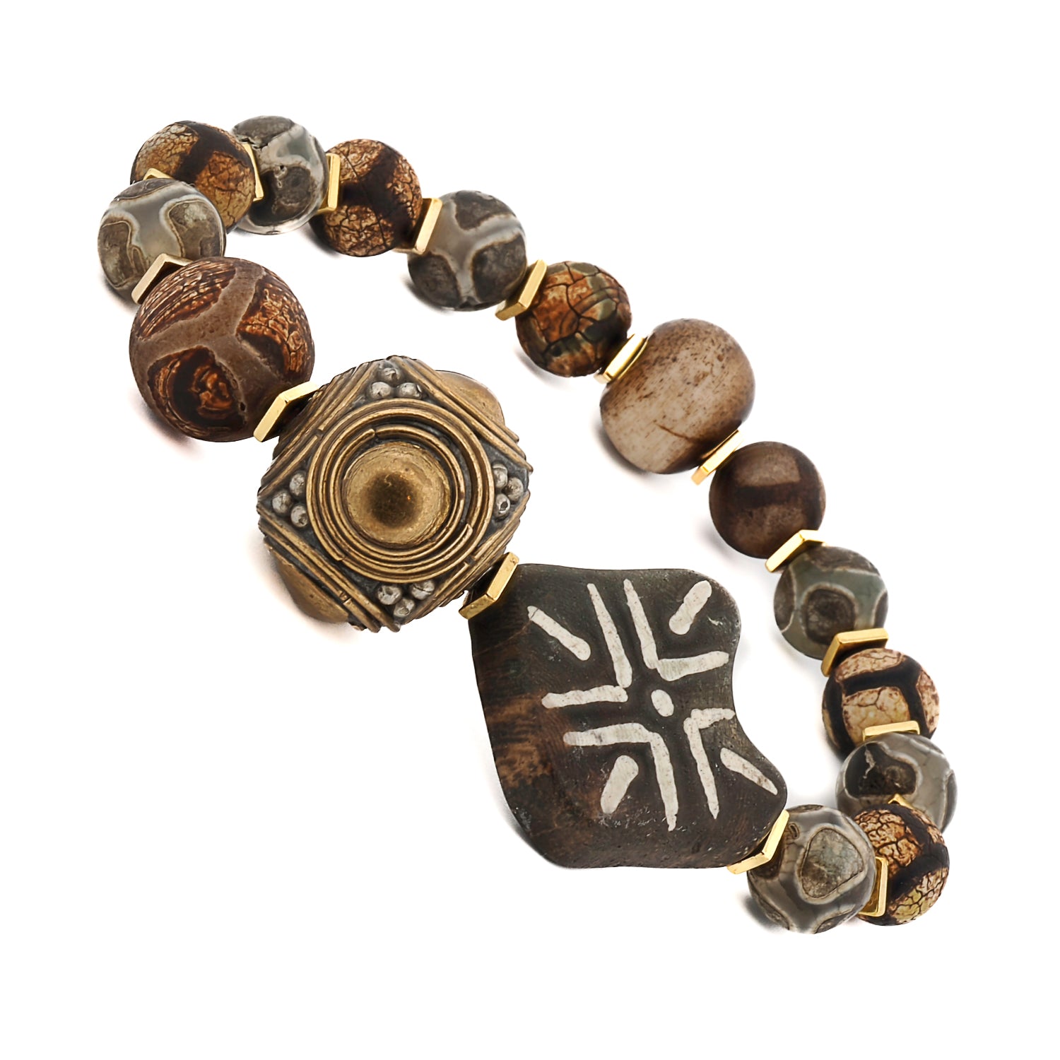 Nepal Agate Nature Beaded Bracelet
