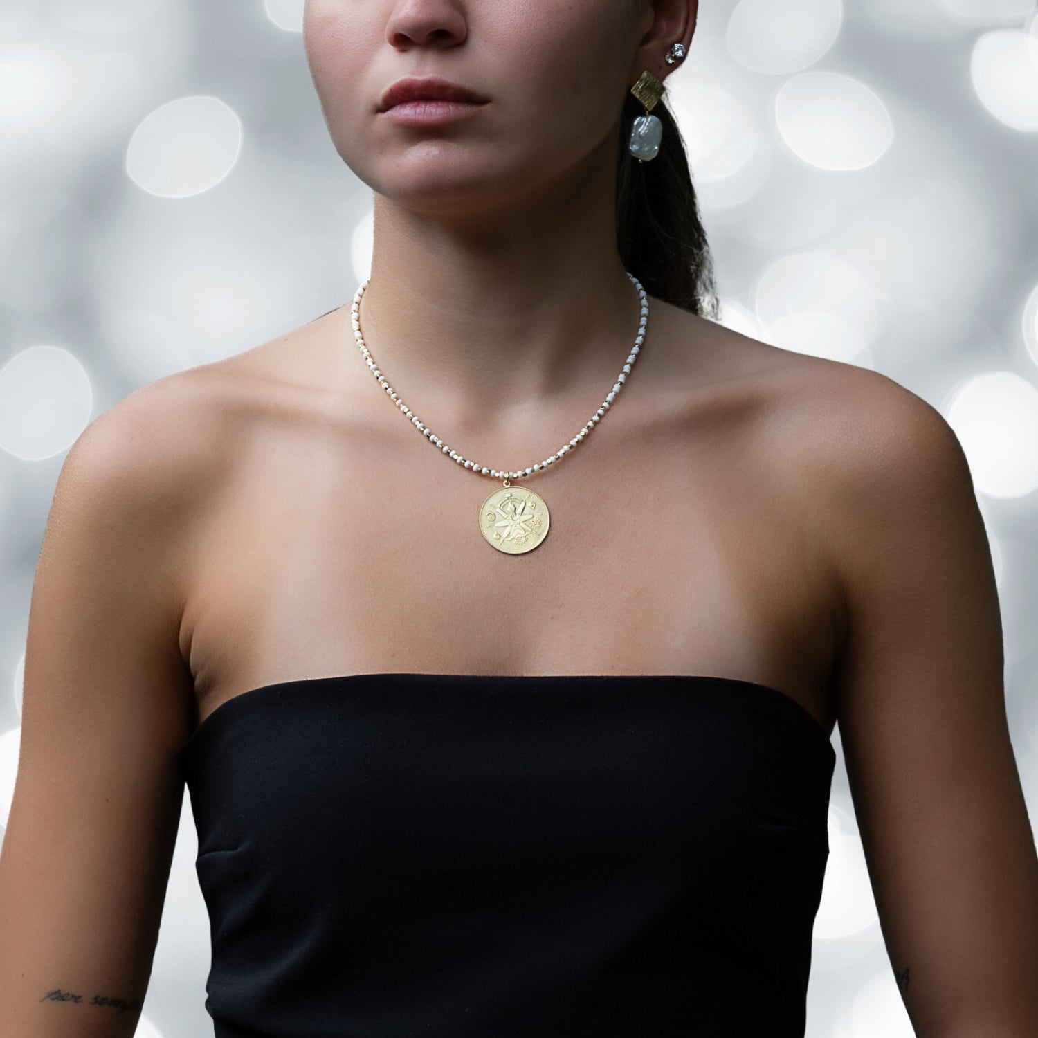 Necklace of Hope - Model Embracing New Beginnings.
