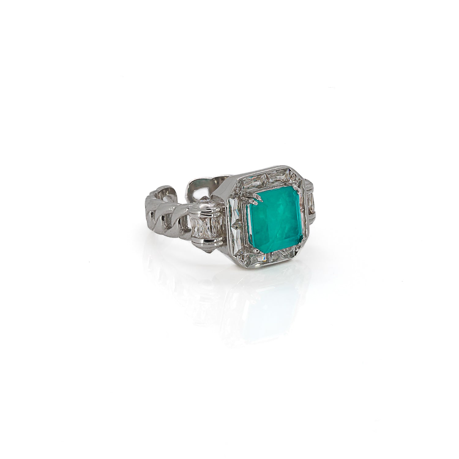 Paraiba Tourmaline Statement Ring - Artistry and Sophistication