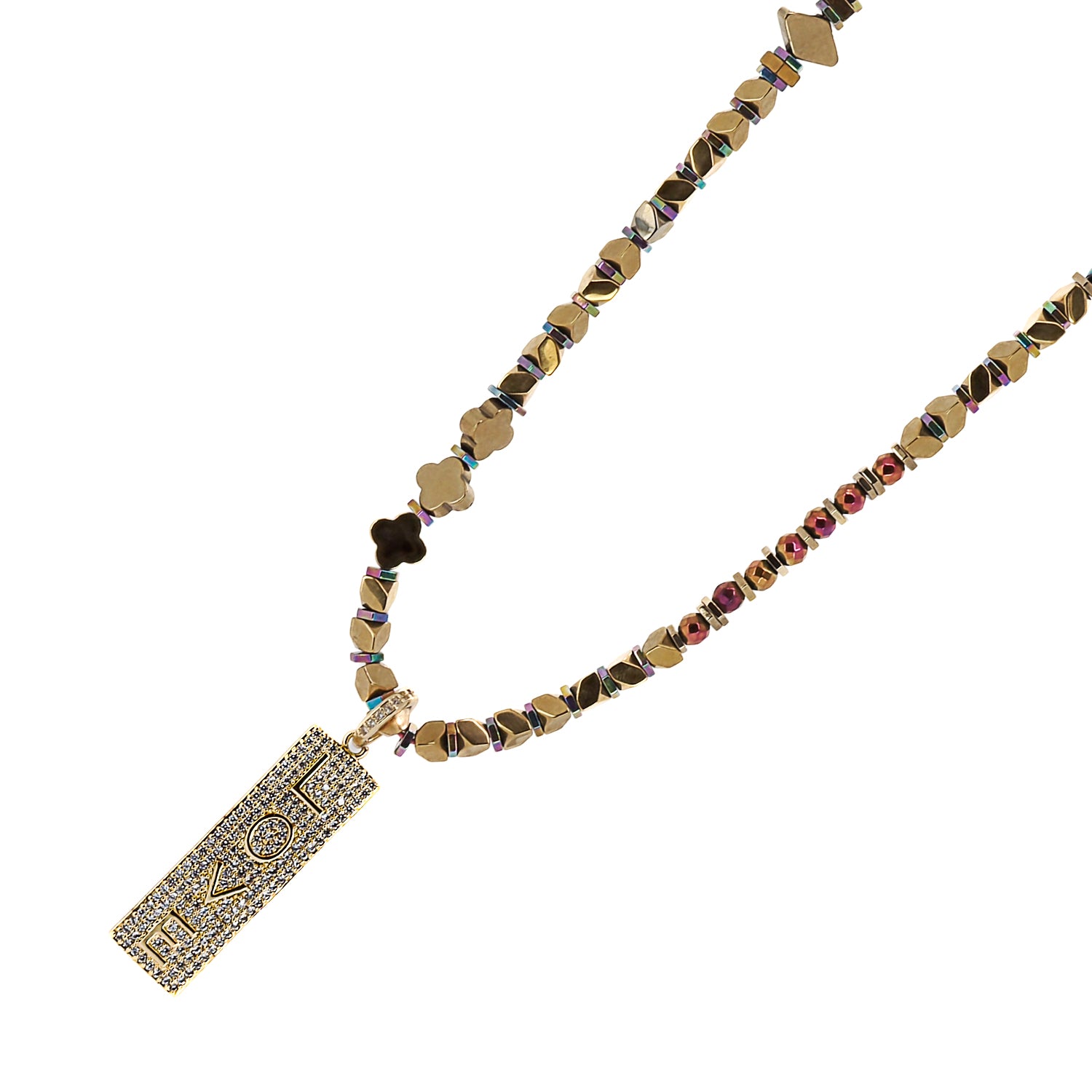 Symbolizing Love and Connection. The necklace incorporates multicolor hematite heart beads, symbolizing love and connection, further enhancing its sentimental significance.