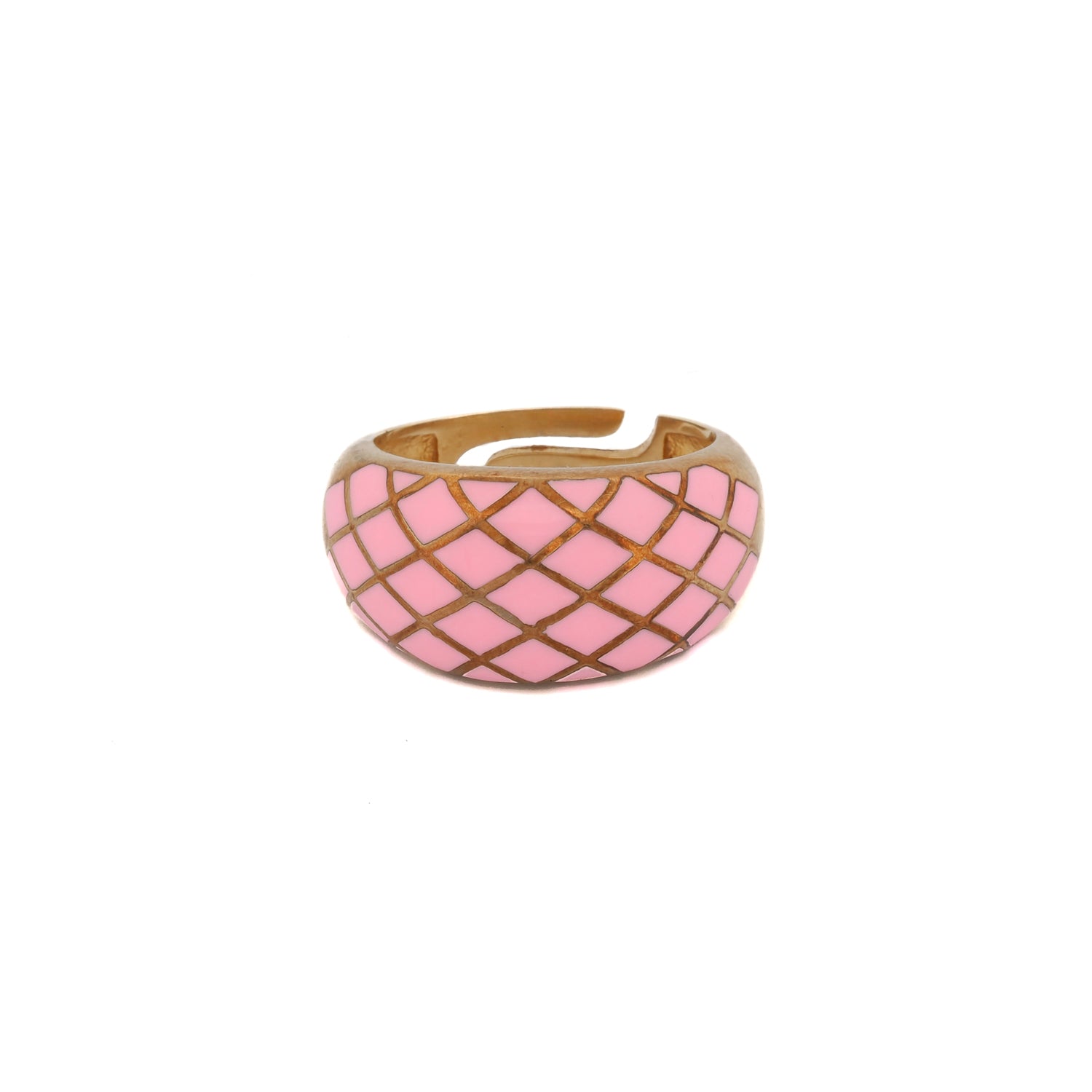 Pink &amp; Gold Adjustable Fashion Ring