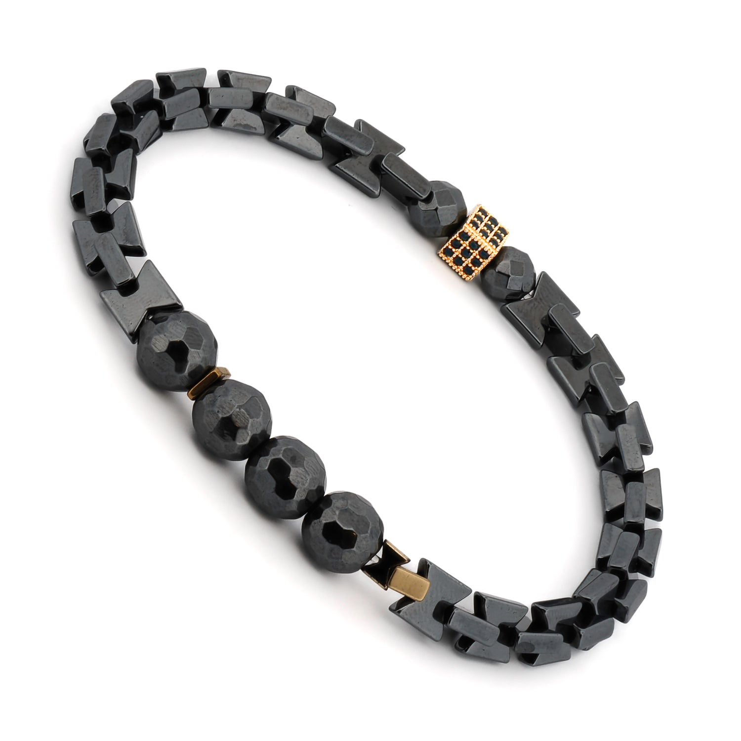 Positive Vibration Hematite Stone Men&#39;s Bracelet