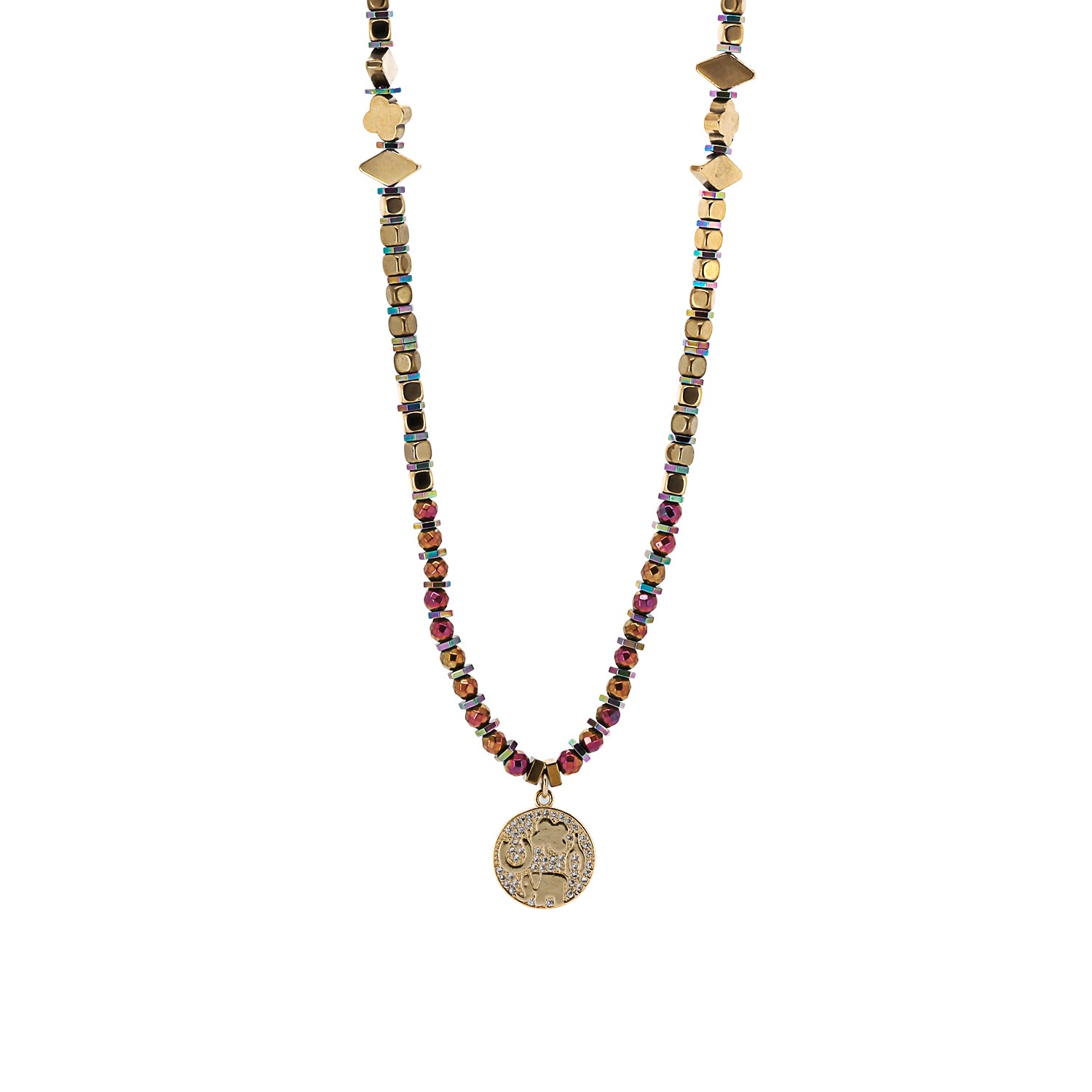 Multicolor Heart-Shaped Hematite Beads - Radiating Vibrance.