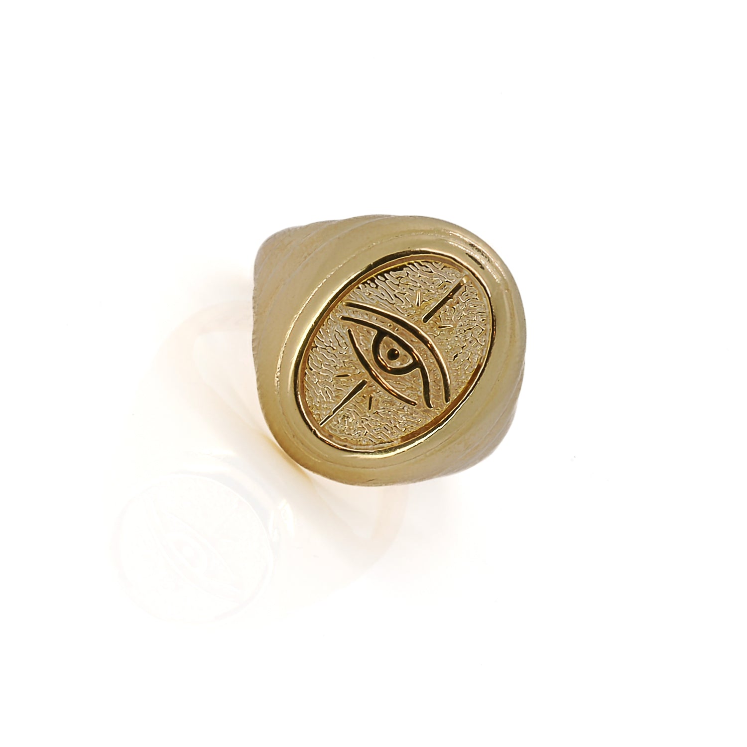 Protective Eye Gold Ring - Sterling Silver & 18K Gold Plated