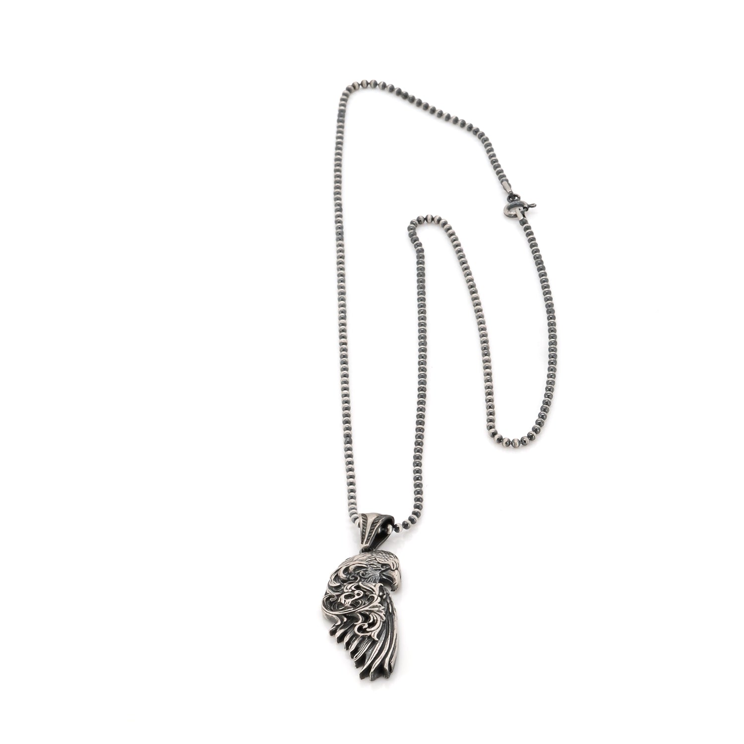 Divine Protection Symbol Eagle Pendant Sterling Silver Necklace