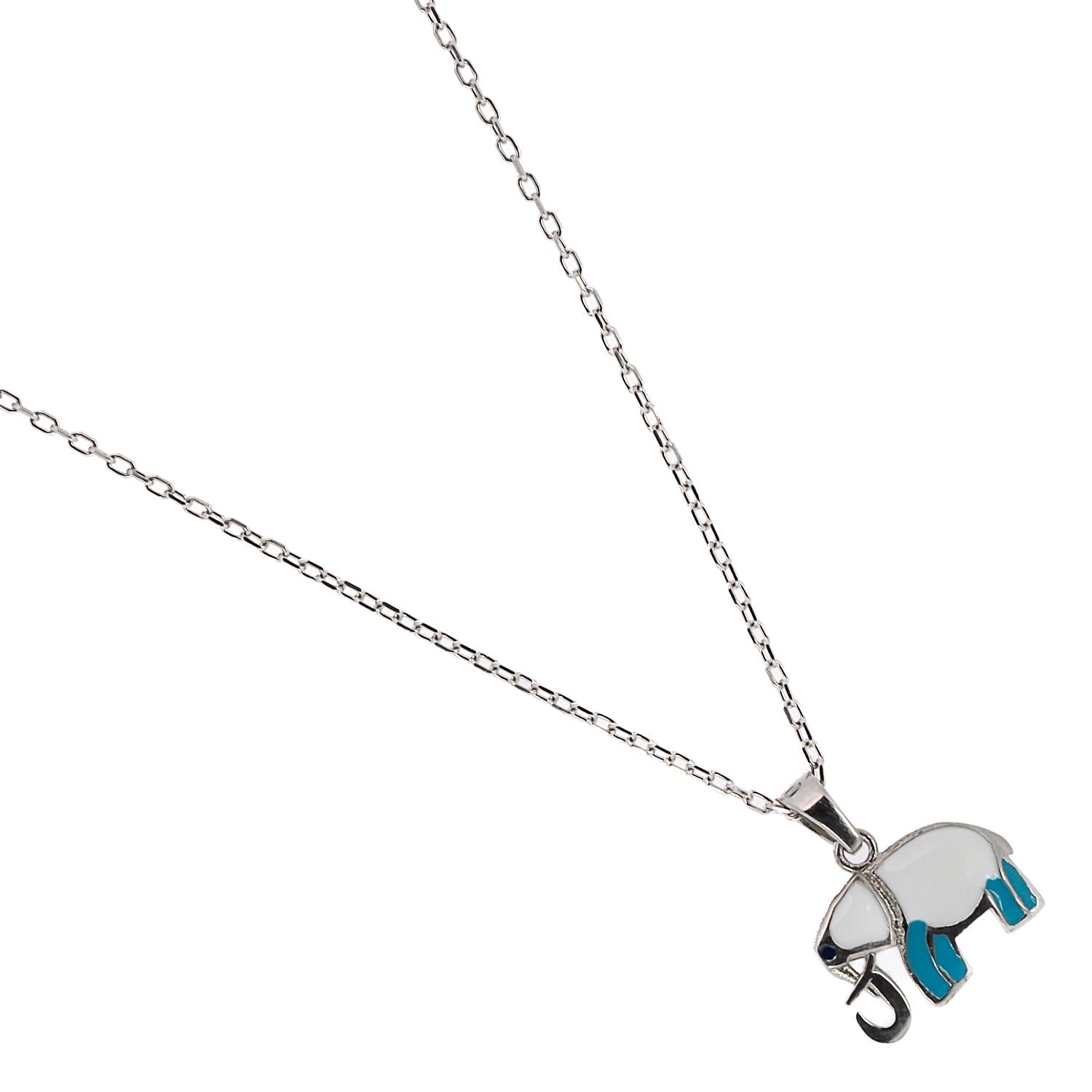 The Sterling Silver Turquoise Elephant Necklace, a meaningful and thoughtful gift for someone special.