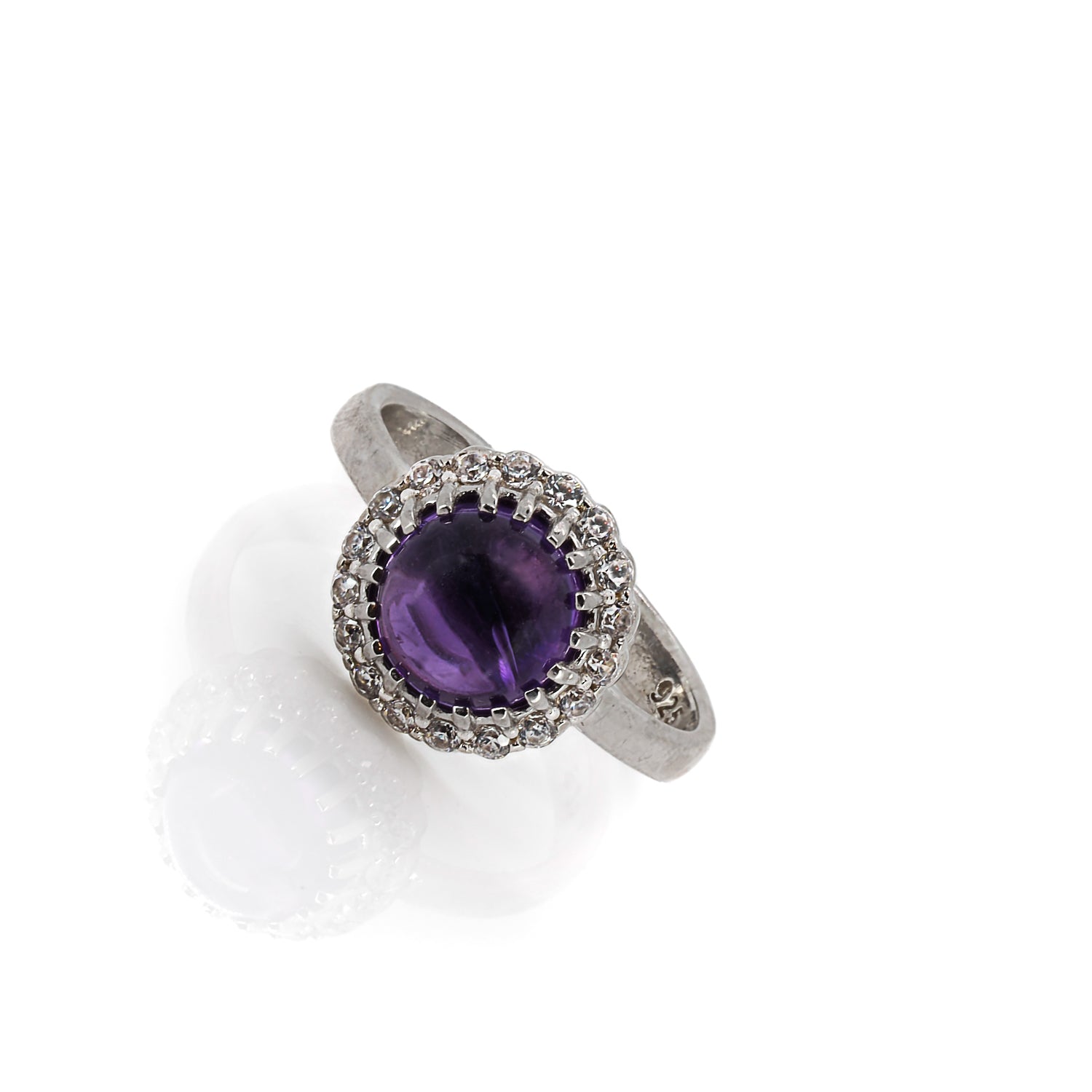 Sterling Silver Amethyst Ring - Nature&#39;s Calming Energy
