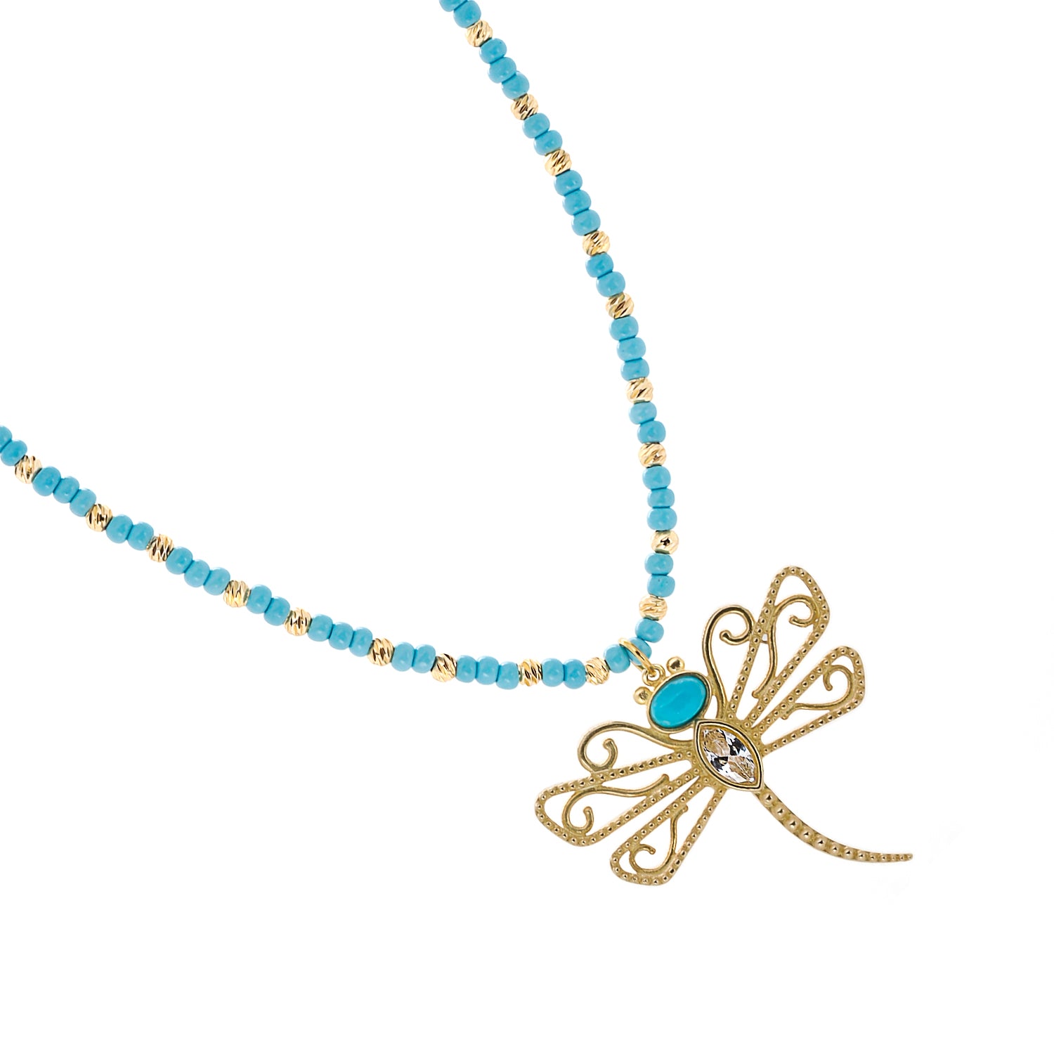 Elevate Your Style - Turquoise Dragonfly Necklace.