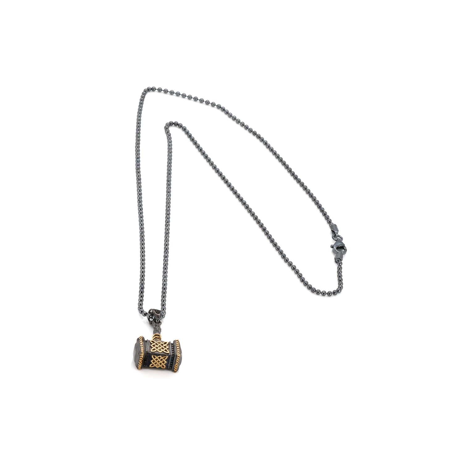 Crafted with meticulous detail: Sterling Silver & Gold Pendant Necklace