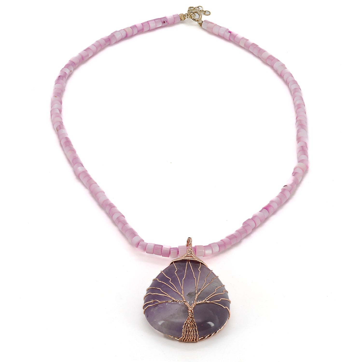 Elevate your style and nurture your well-being with the Amethyst Healing Tree Necklace, a unique accessory crafted with care and meaning.