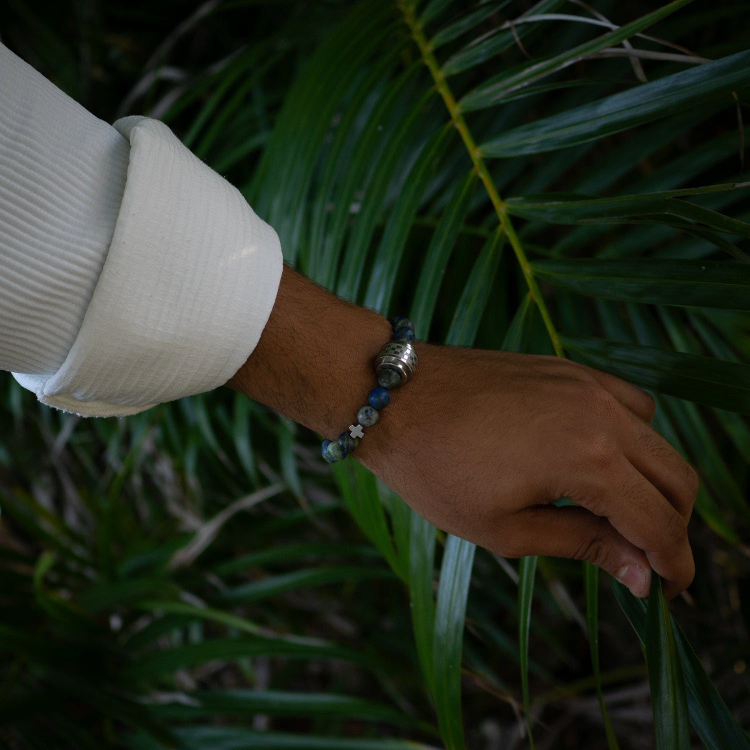 Azurite Stone Amor Beaded Bracelet