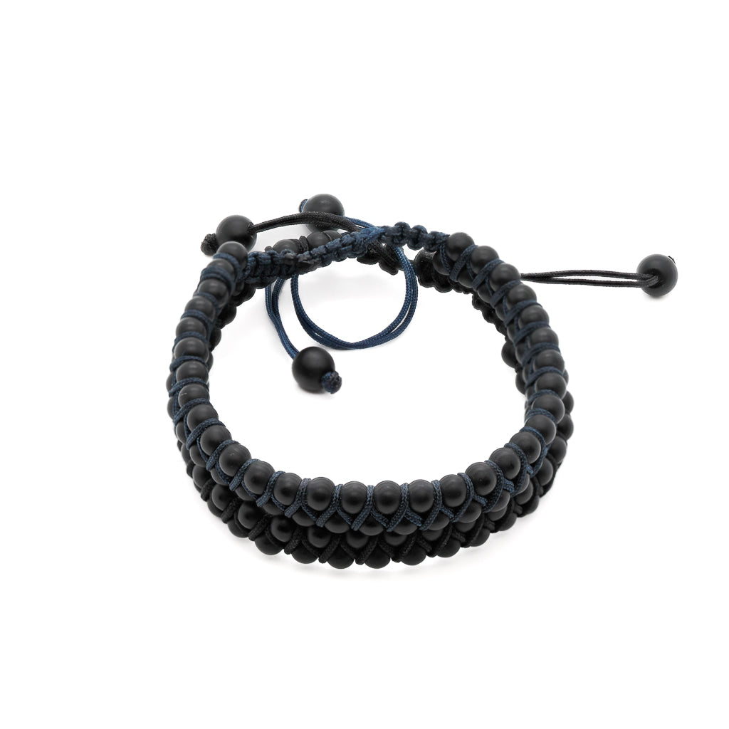 Elevate your style with this Matte Black Onyx Men Bracelet