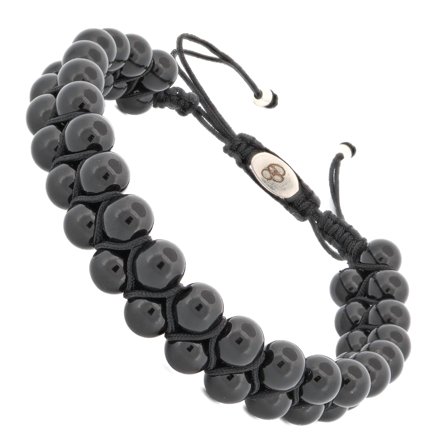 Black Onyx Self Control Beaded Woven Bracelet