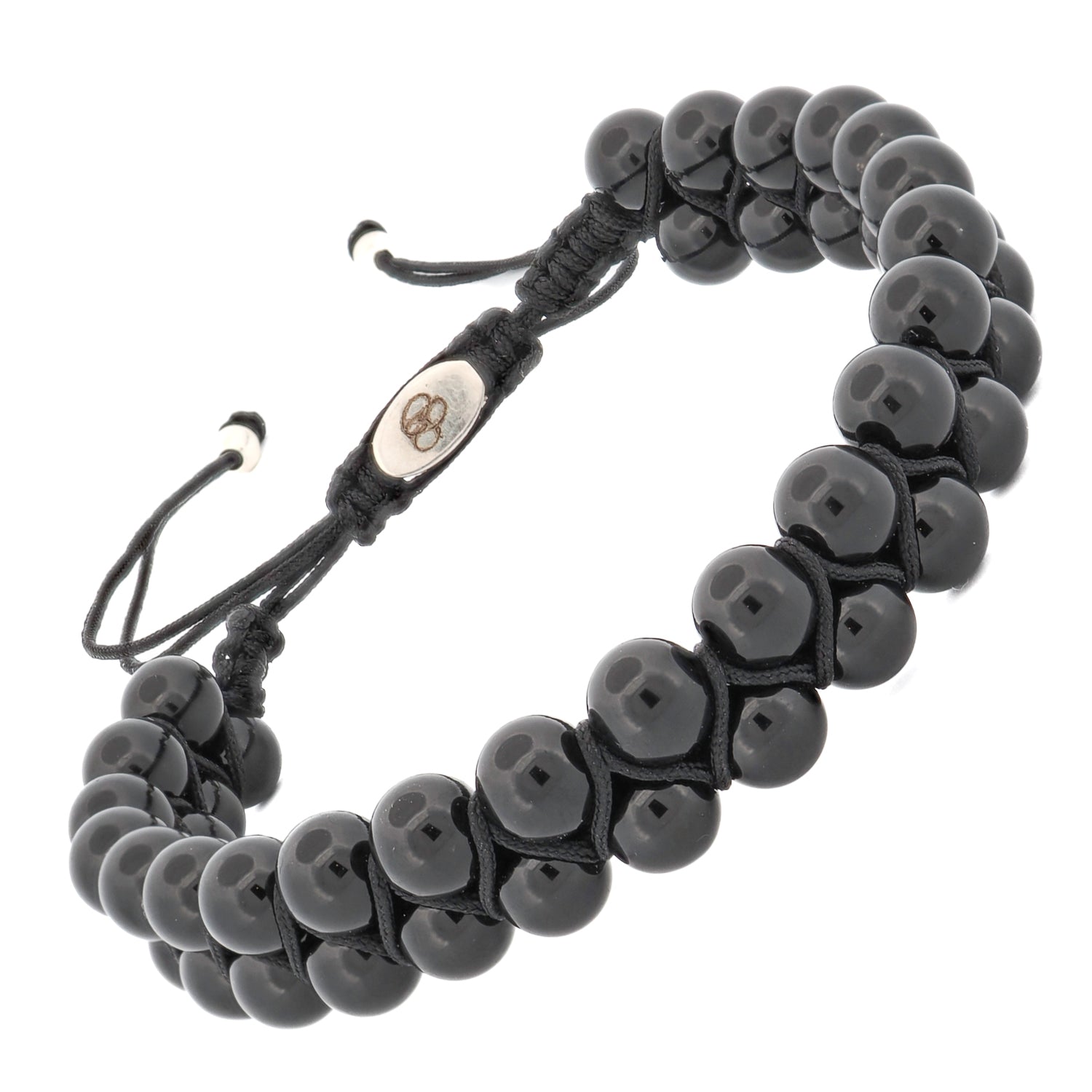 Black Onyx Self Control Beaded Woven Bracelet