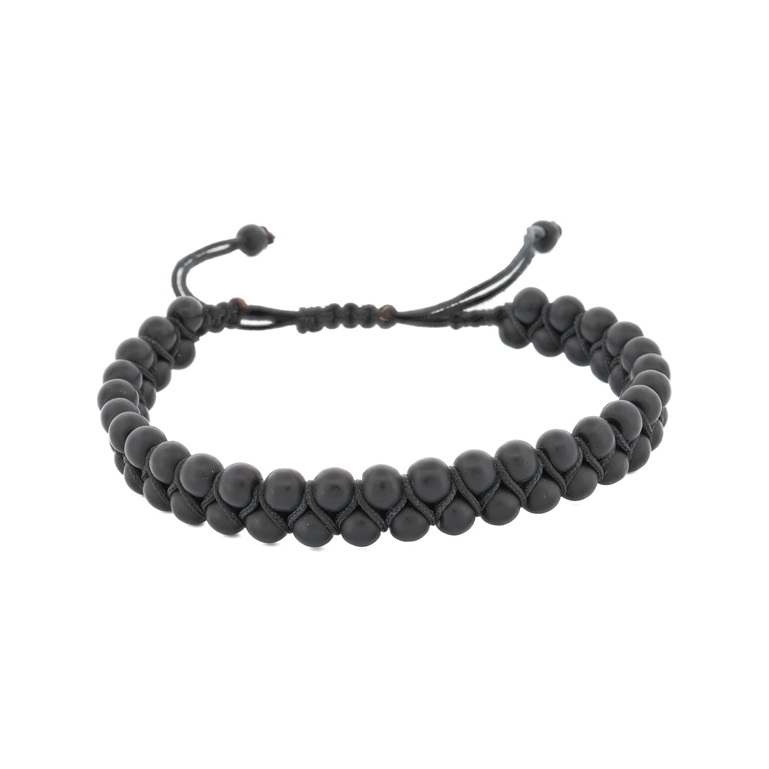 Black Onyx Stone Beaded Striking Bracelet