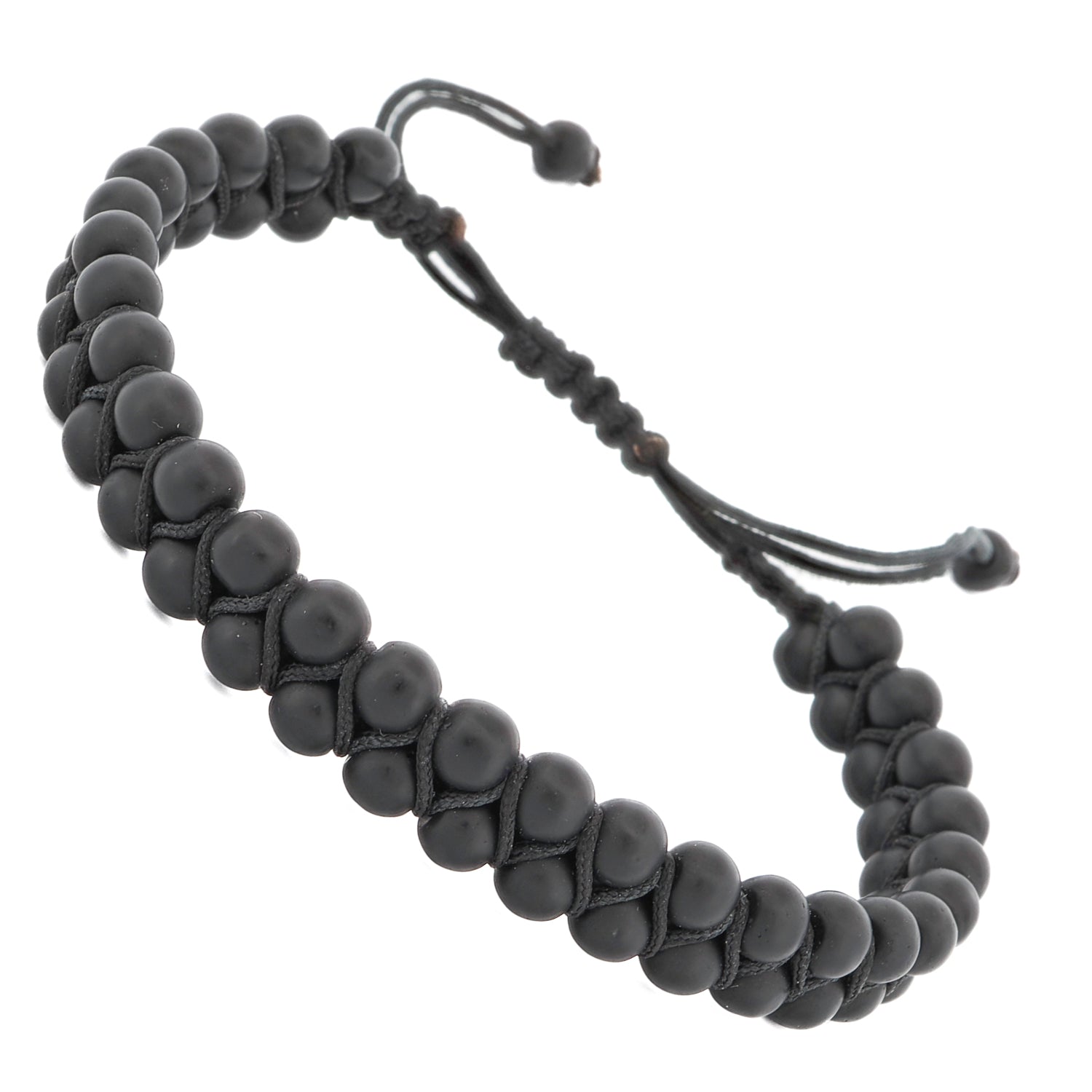 Black Onyx Stone Beaded Striking Bracelet