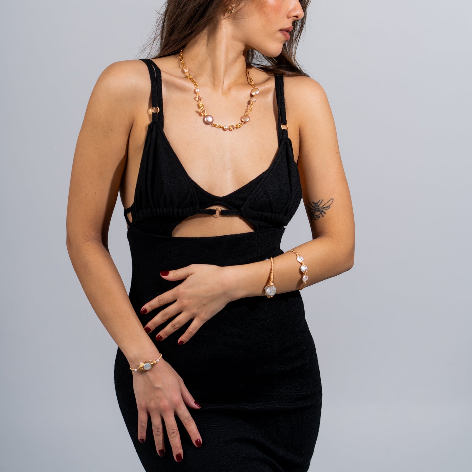 Cleopatra’s Eye Baroque Pearl Cuff Bracelet