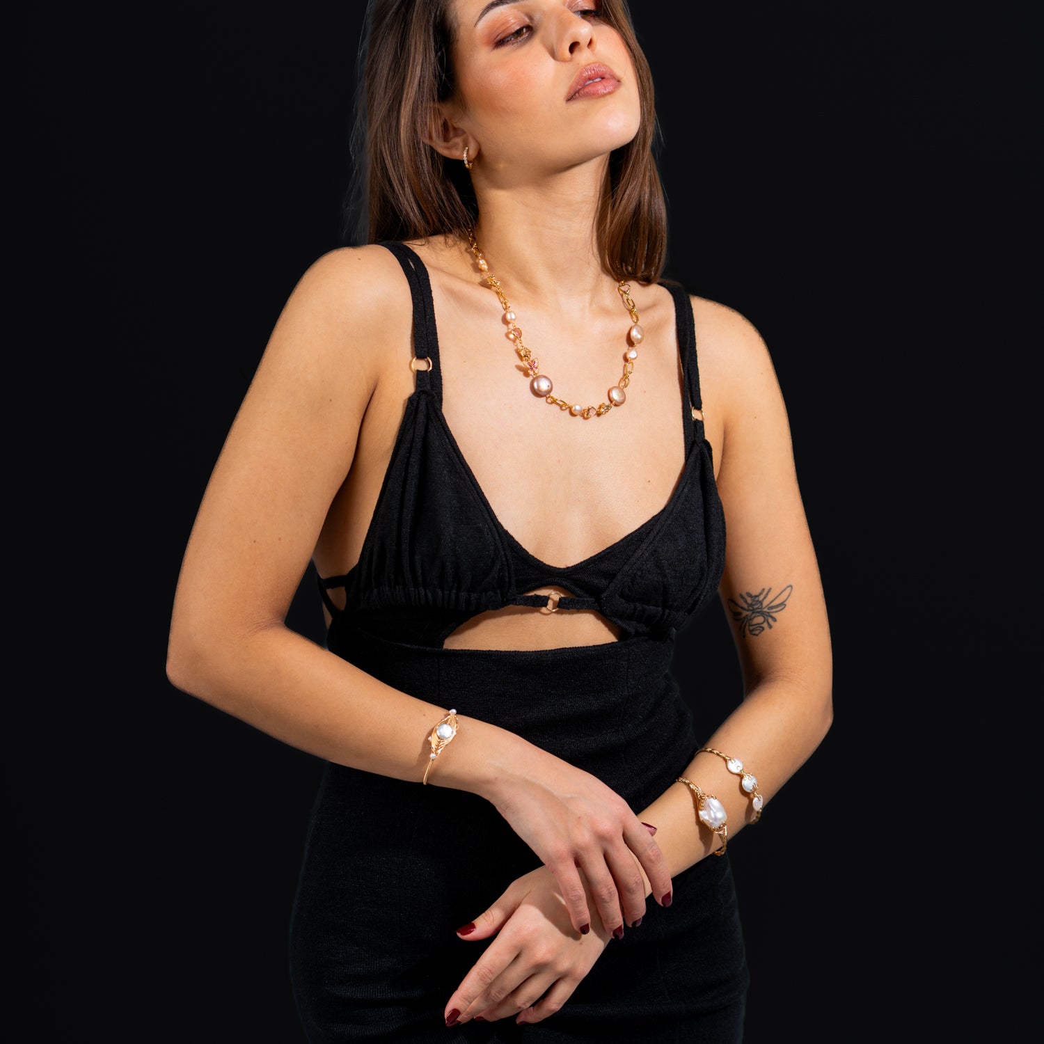 Cleopatra’s Eye Baroque Pearl Cuff Bracelet