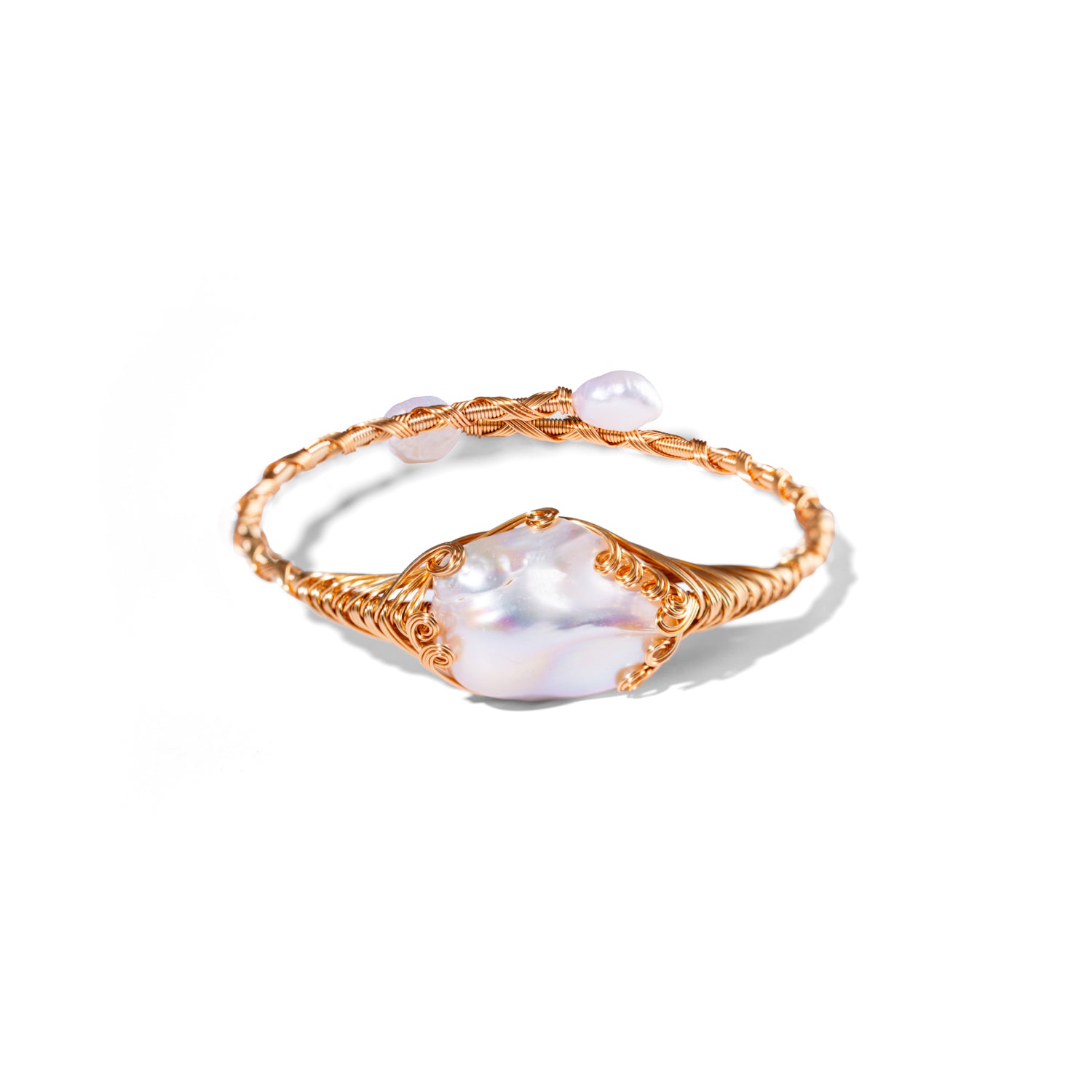 Cleopatra’s Treasure Baroque Pearl Arm &amp; Cuff Bracelet