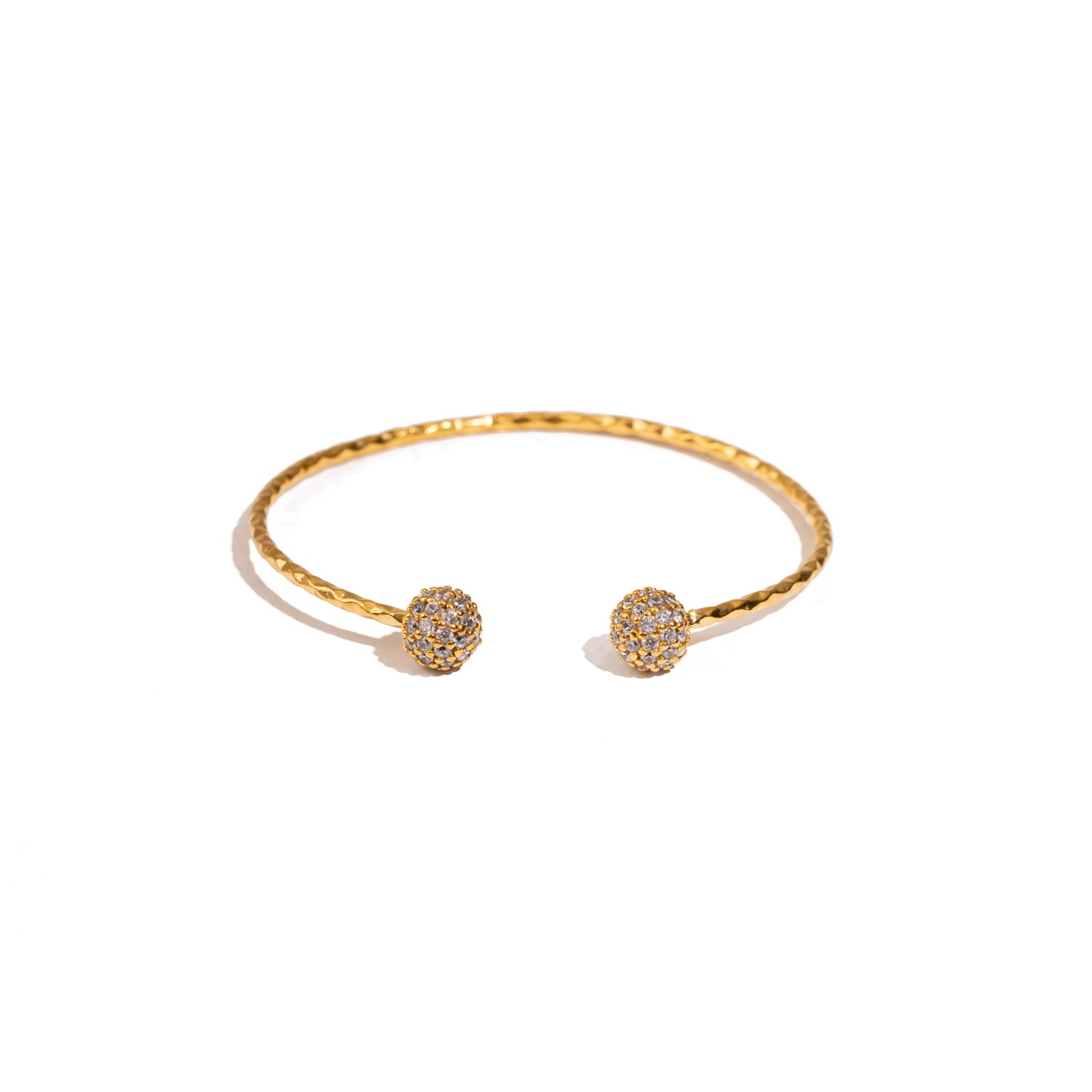 Diamond Grace Adjustable Gold Cuff Bracelet