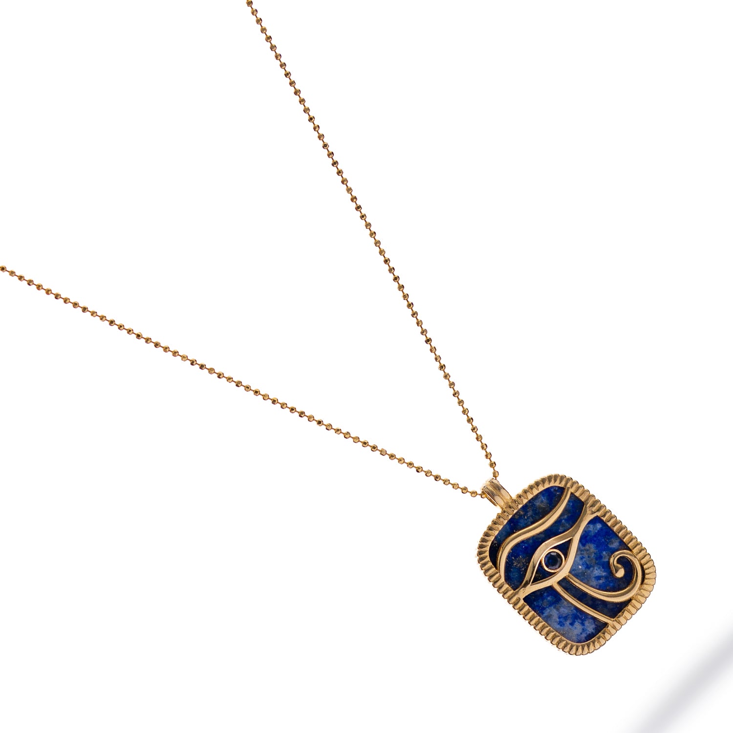 Eye of Ra Lapis Lazuli Gold Necklace