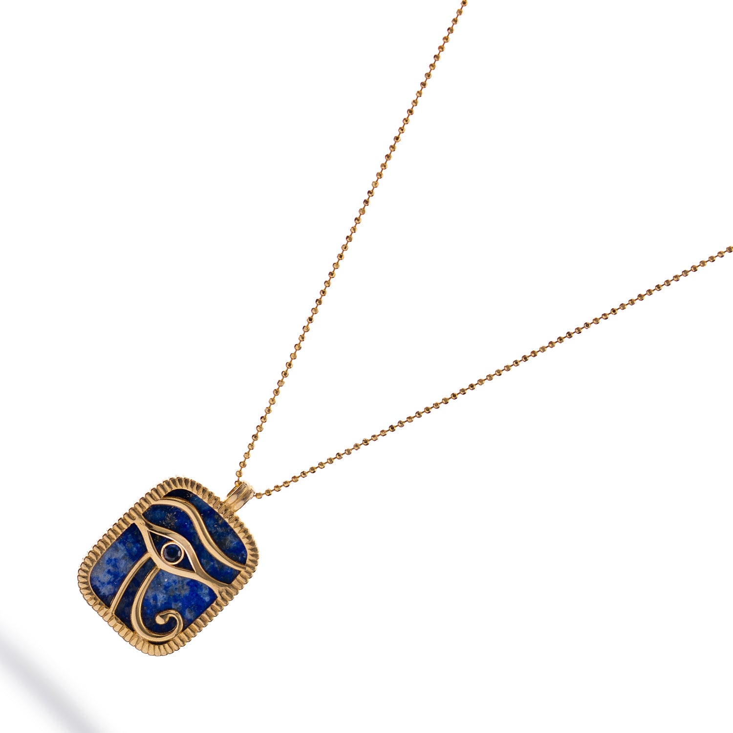 Eye of Ra Lapis Lazuli Gold Necklace
