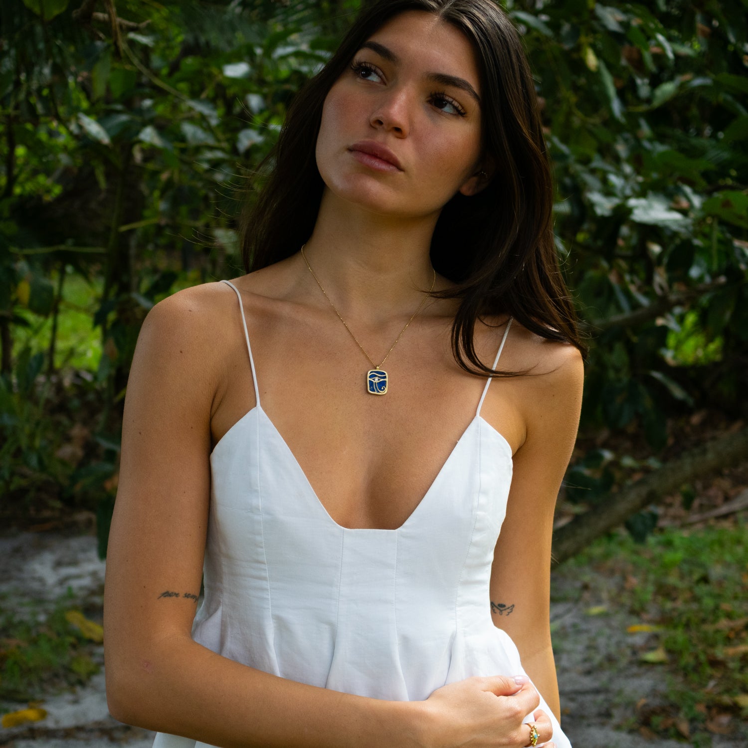 Eye of Ra Lapis Lazuli Gold Necklace