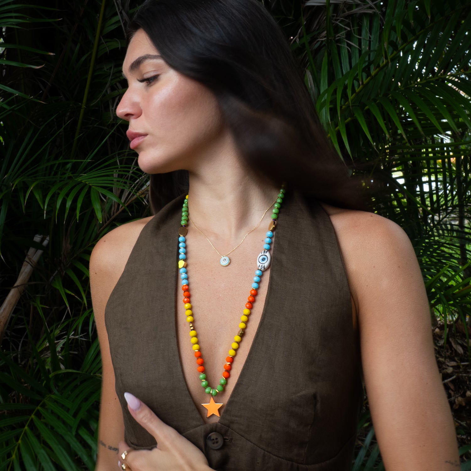 Endless Summer Colorful Star Beaded Necklace