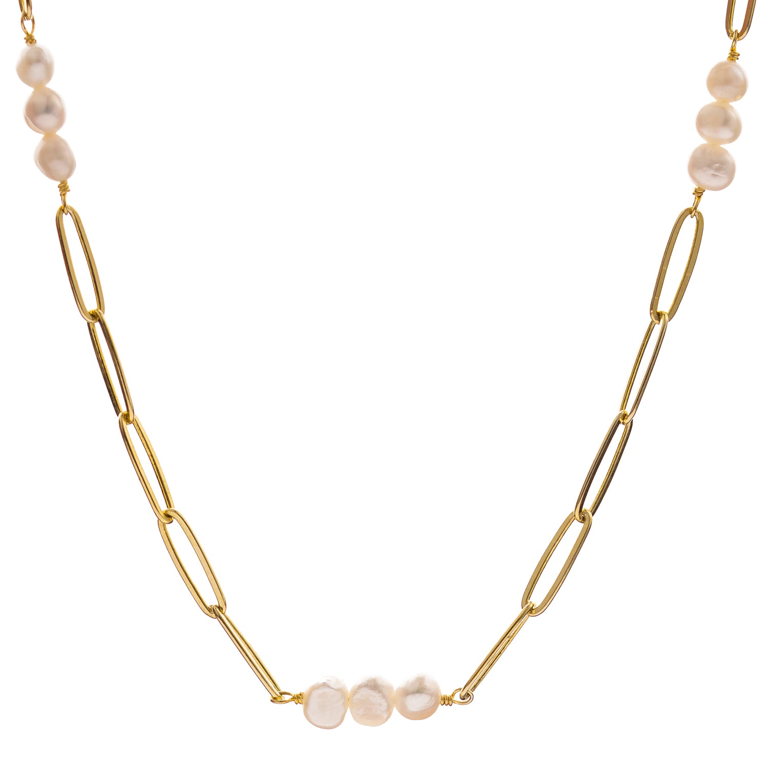 Eternal Pearl Harmony Choker Gold Necklace