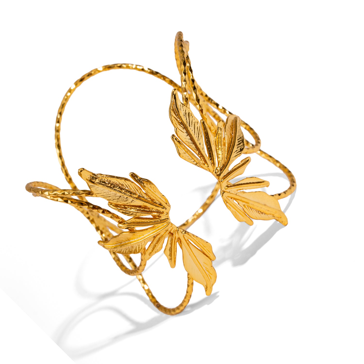 Floral Spirit Gold Arm &amp; Cuff Bracelet