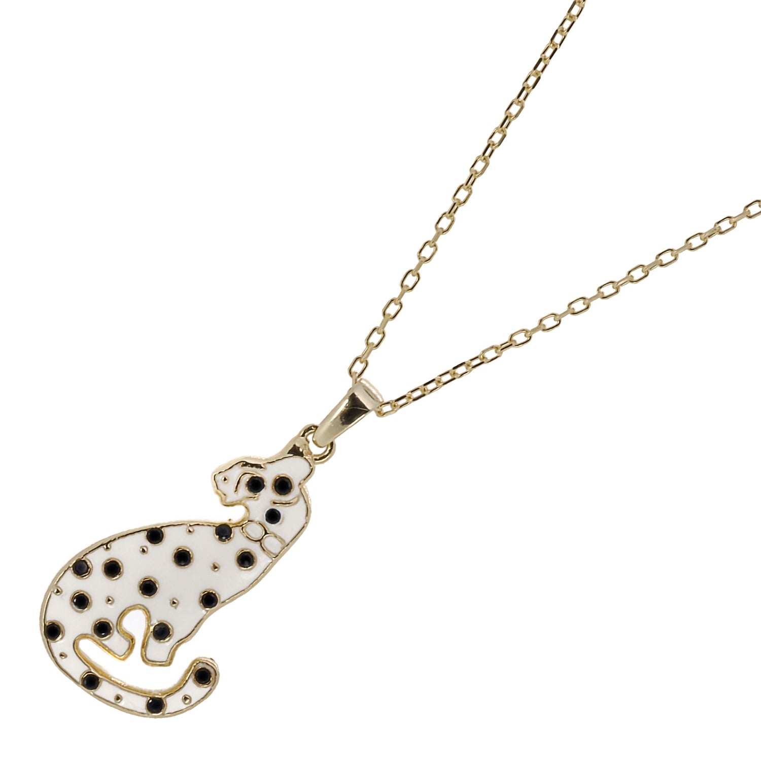 Gold Dalmatian Necklace, a whimsical and stylish accessory for dog lovers and a symbol of love and devotion to our furry friends.