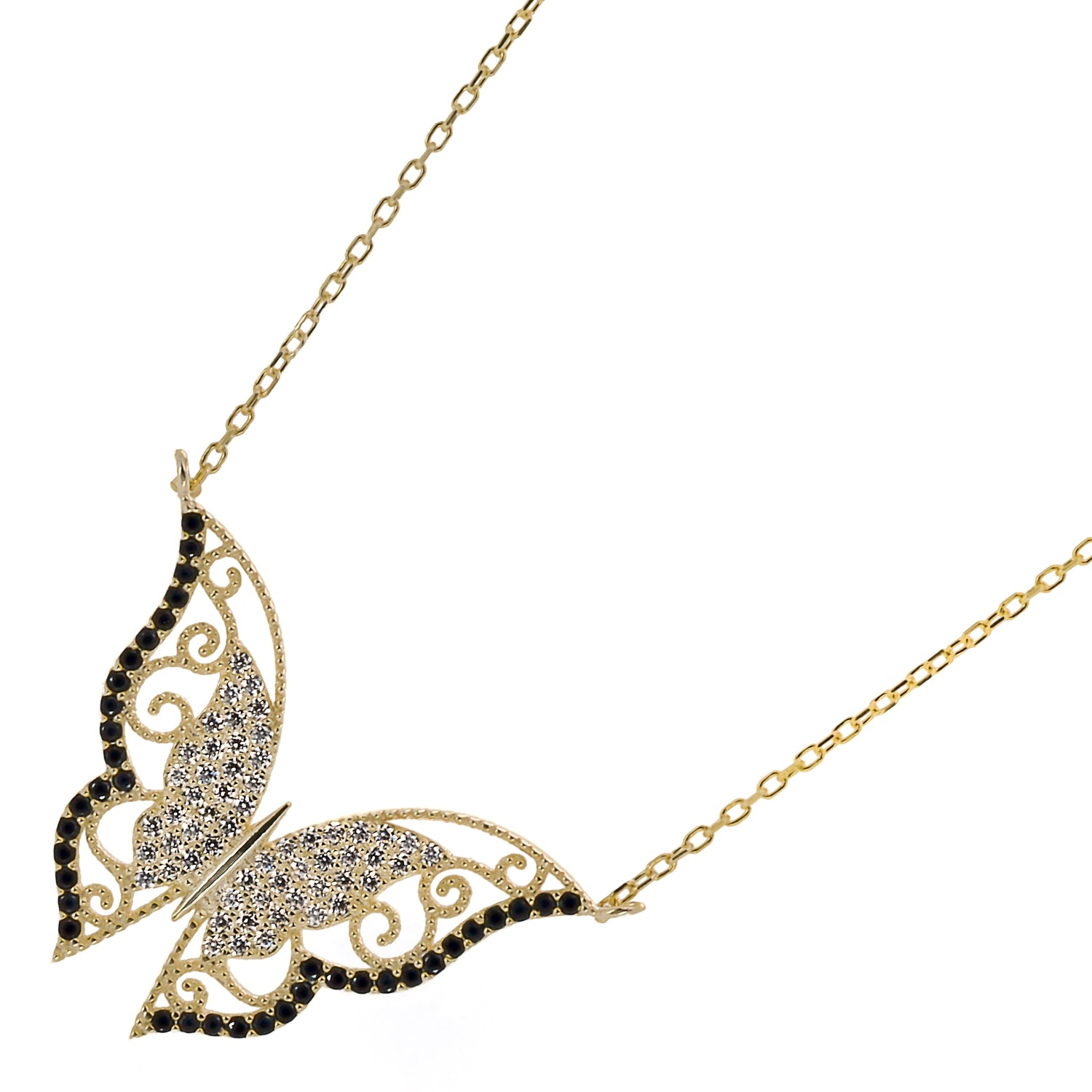 Gold Sparkly Joyful Butterfly Necklace, a meaningful accessory handcrafted with love and care.