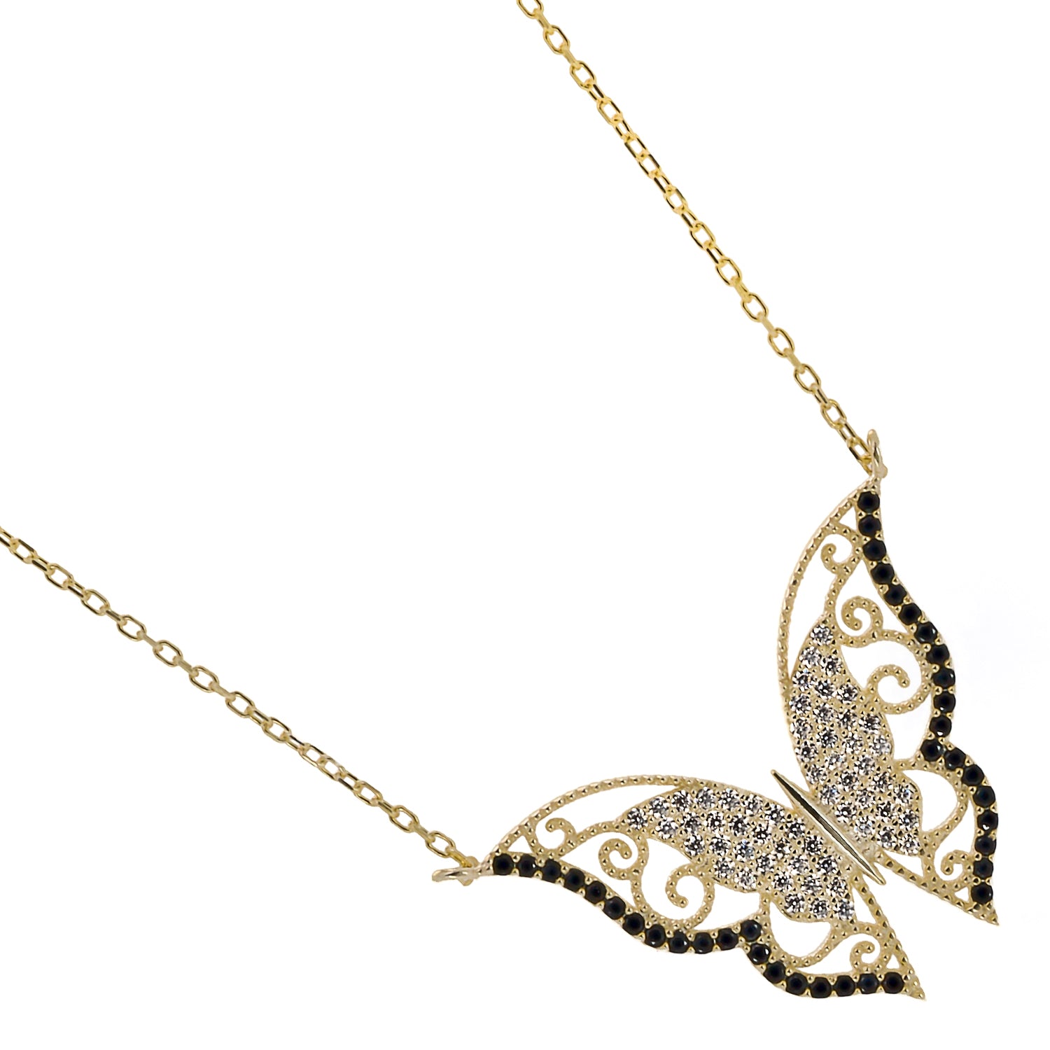 Gold Sparkly Joyful Butterfly Necklace, a captivating piece of jewelry that represents the power of joy and self-discovery.