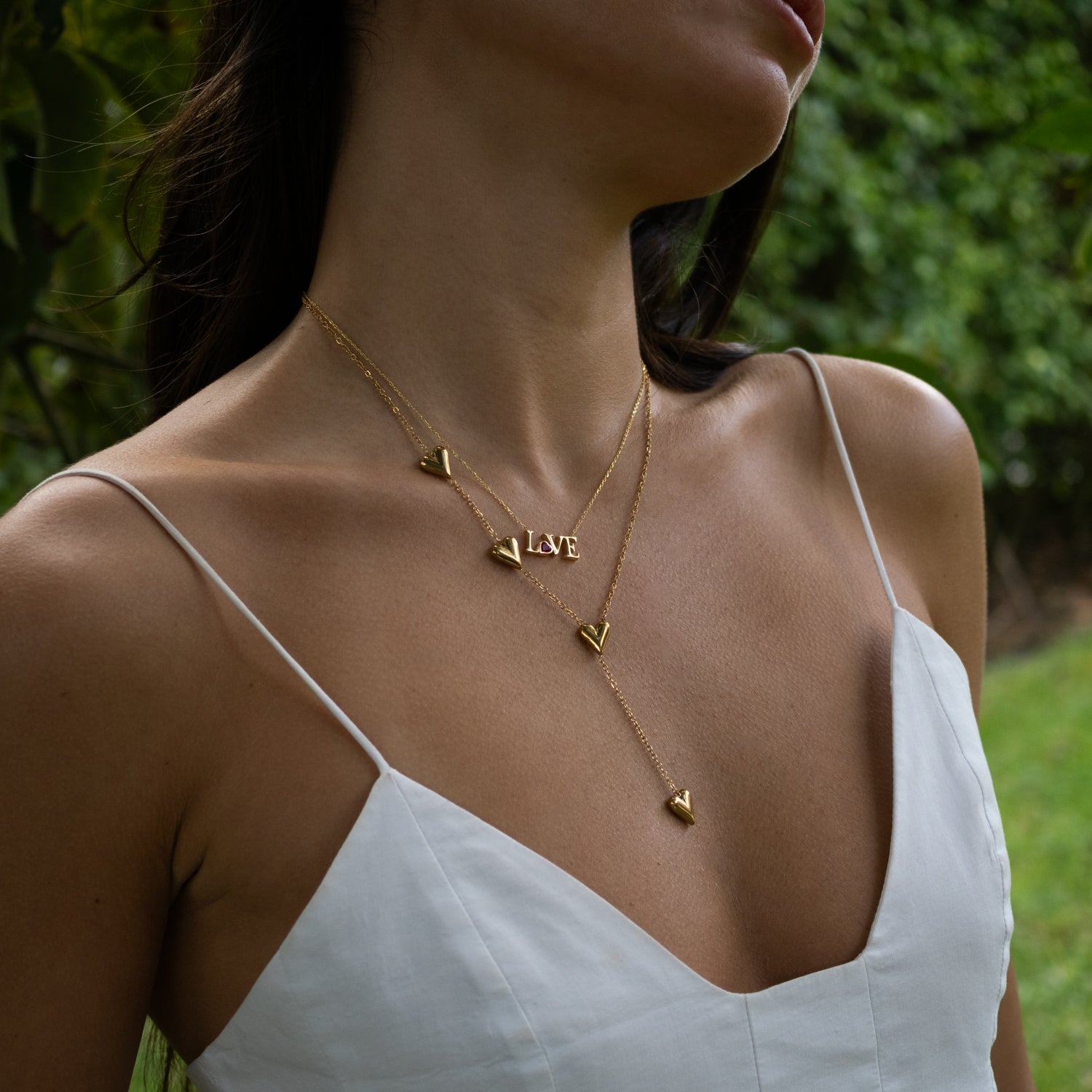 Golden Heart Y Necklace