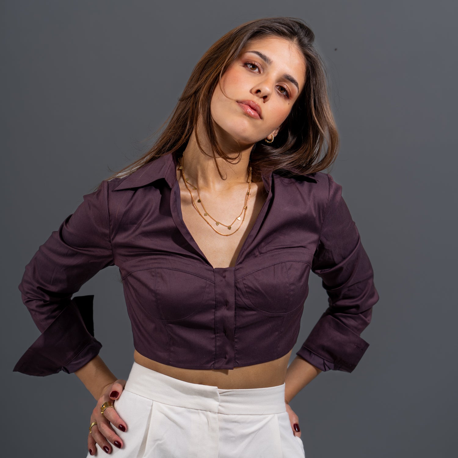 Golden Hearts Layered Charm Necklace