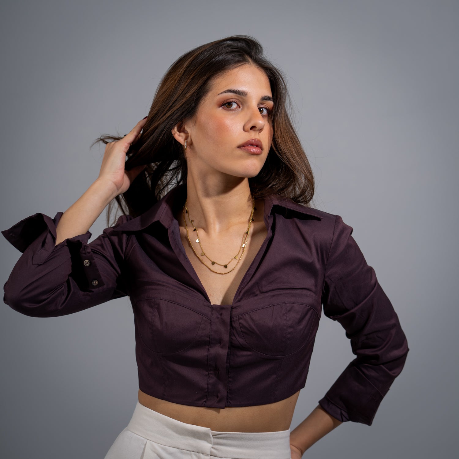 Golden Hearts Layered Charm Necklace