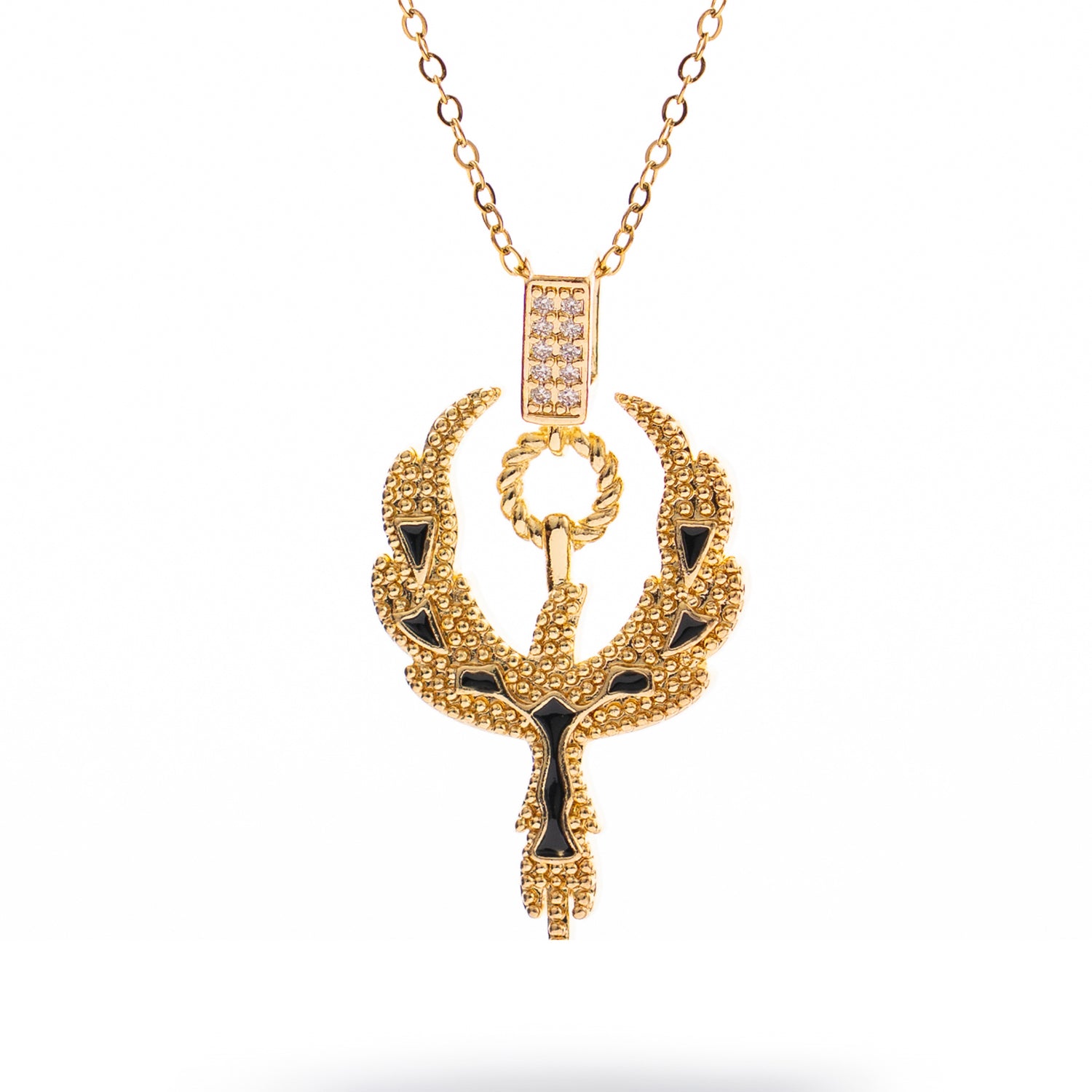 Phoenix Rising Guardian necklace with spiritual rebirth symbolism