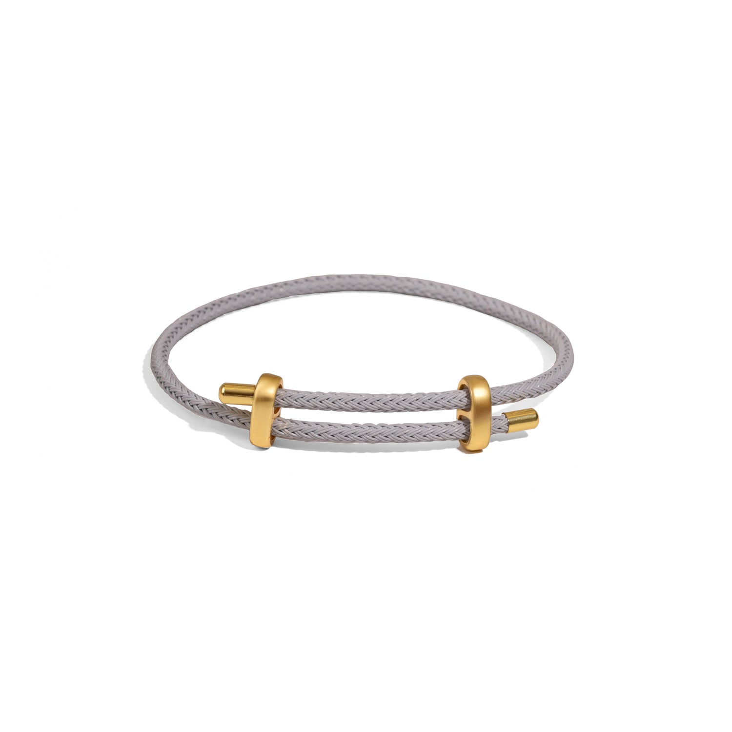 Grey Glow Adjustable Gold Rope Bracelet