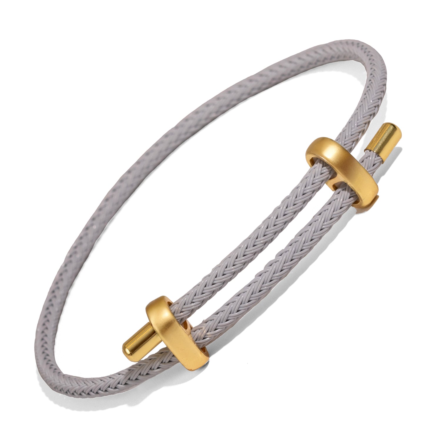 Grey Glow Adjustable Gold Rope Bracelet – EBRU JEWELRY