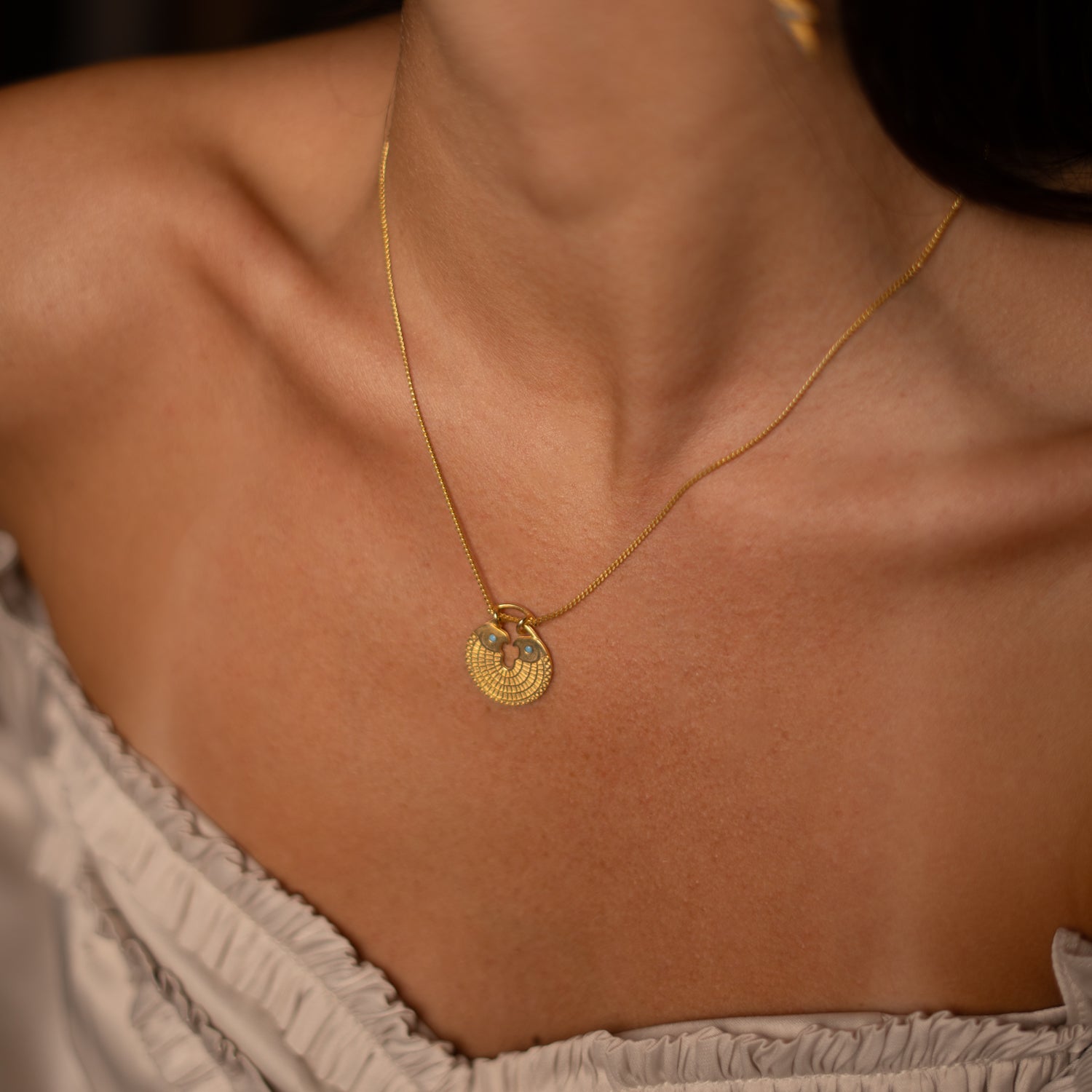 Guardian Eagle Medallion Gold Necklace